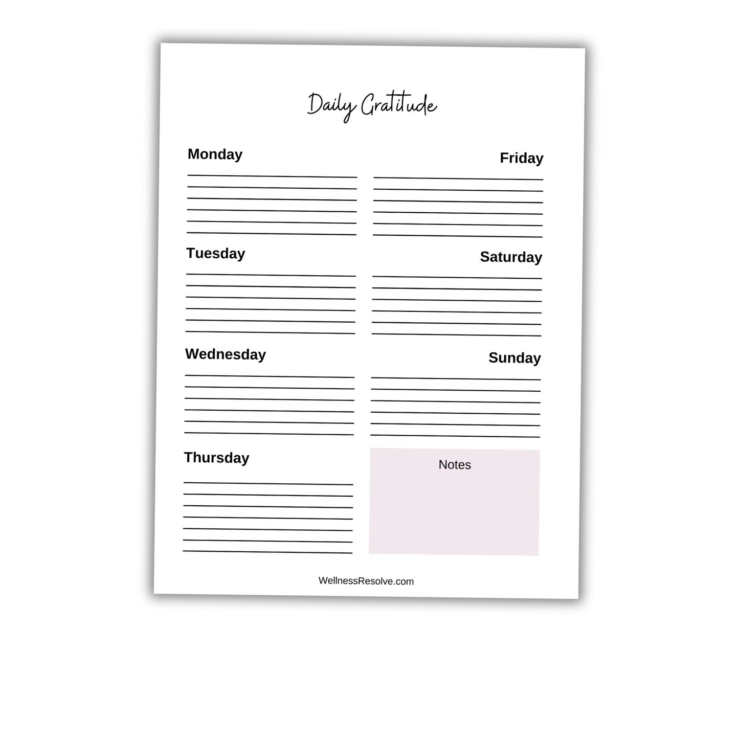 Simple Mood and Mindset Tracking Journal