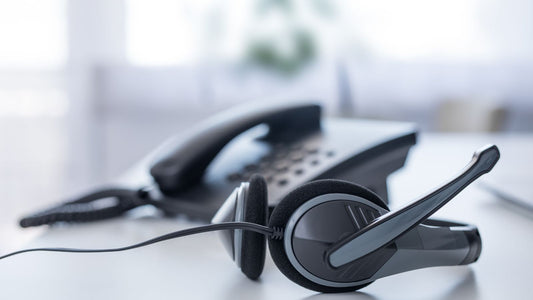 phone and headset for communication