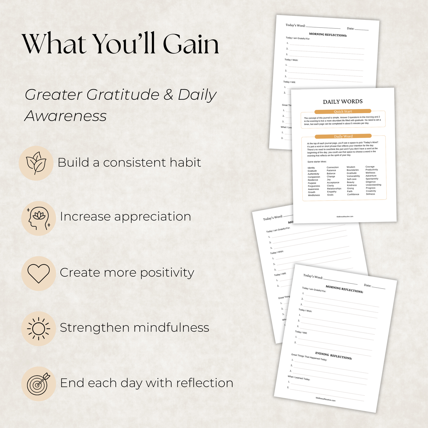 5 Minute Gratitude - 30 Day Journal