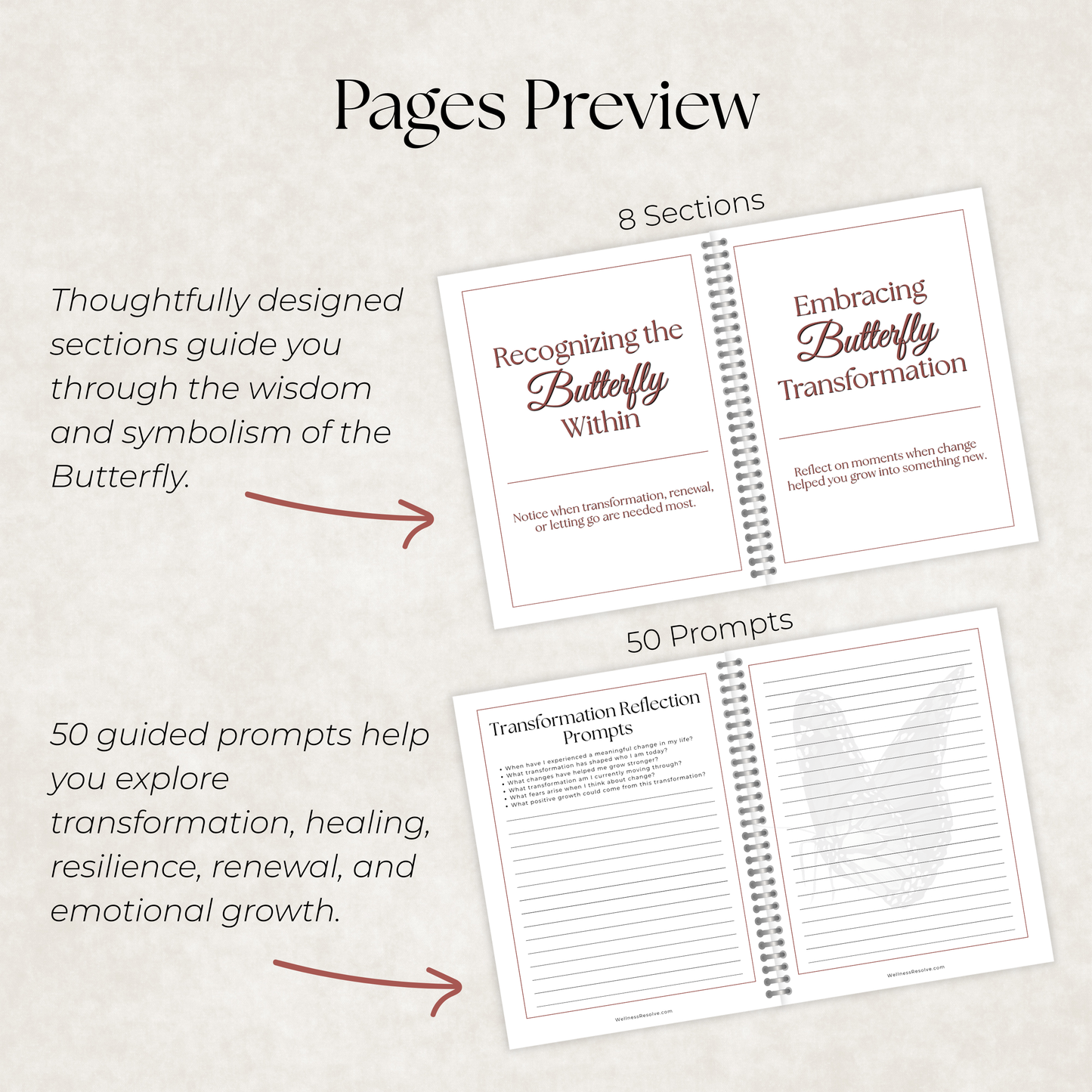 Butterfly Journal: A Guided Journey Toward Transformation, Healing & New Beginnings