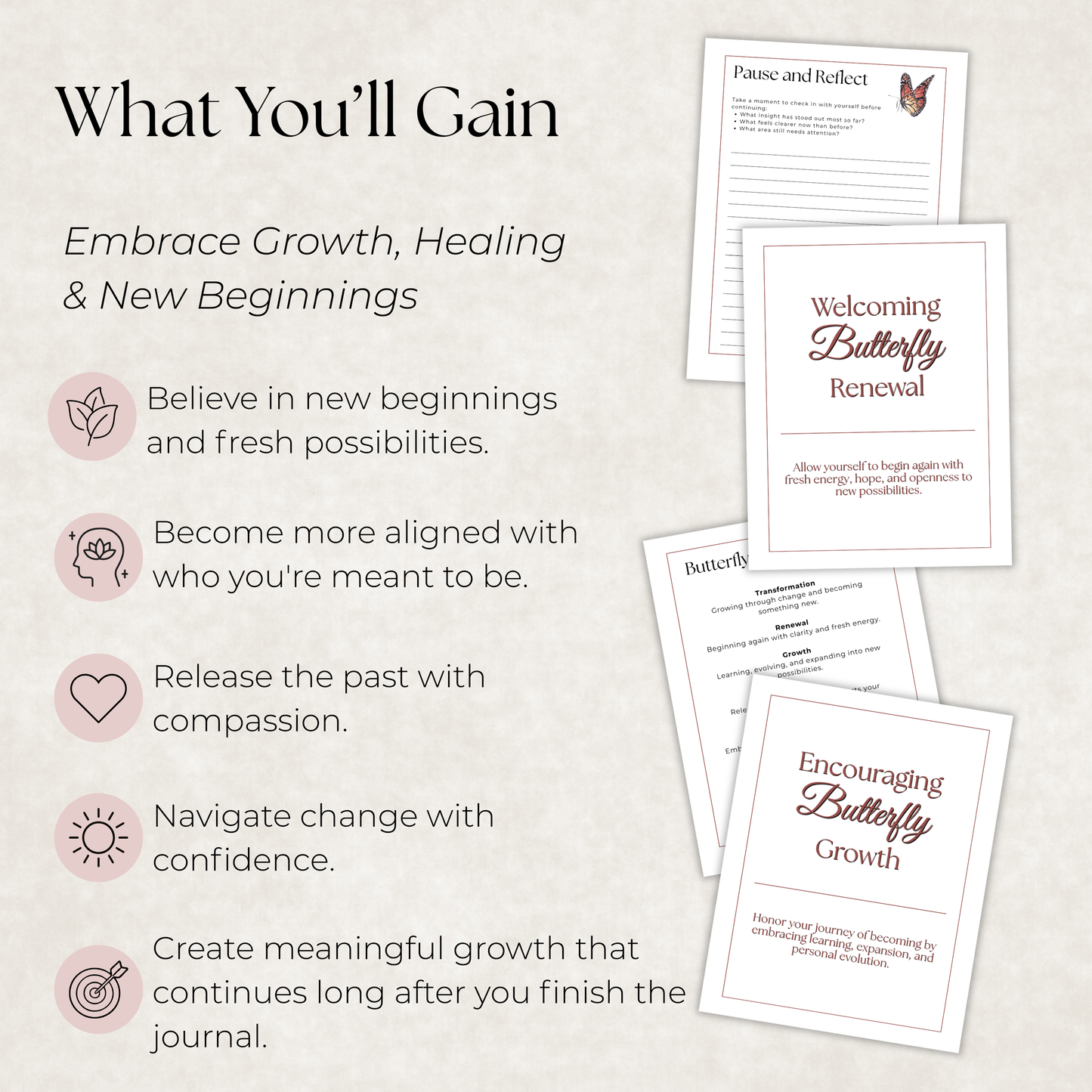 Butterfly Journal: A Guided Journey Toward Transformation, Healing & New Beginnings