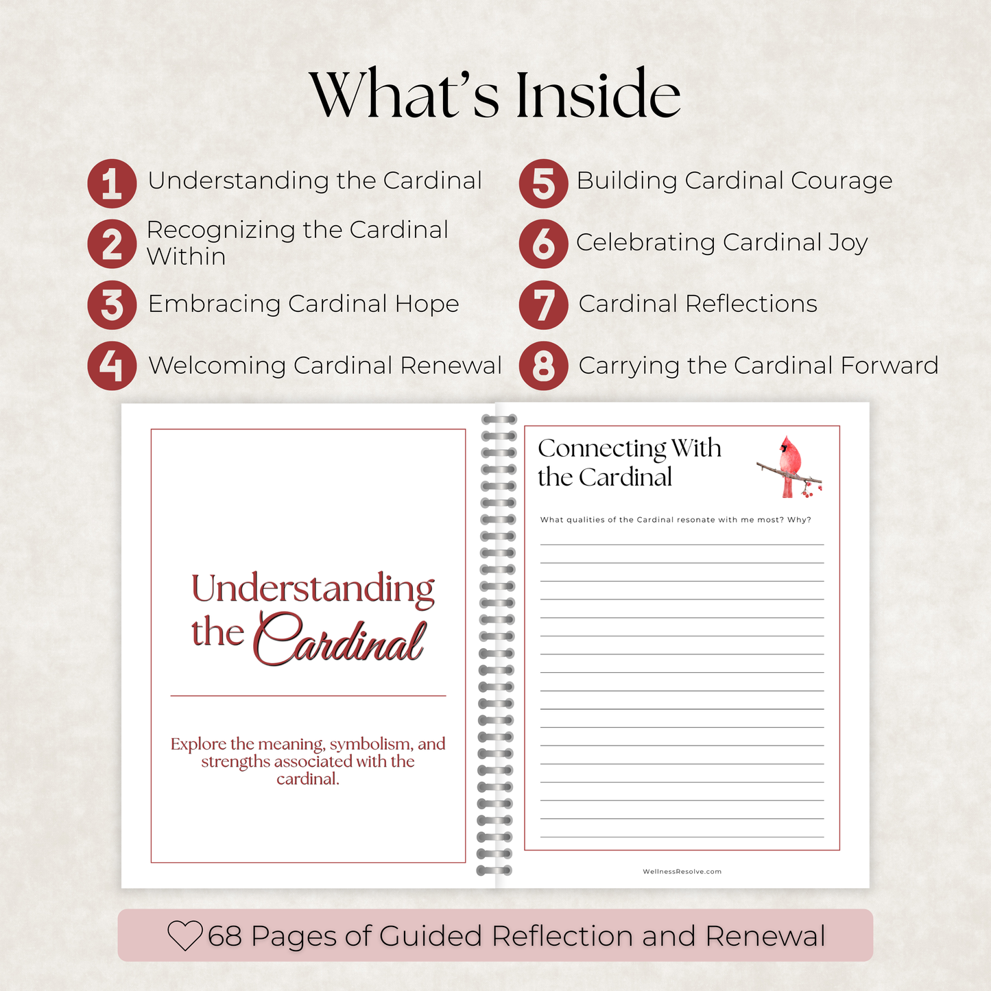 Cardinal Journal: A Guided Journey Toward Hope, Courage & Renewal