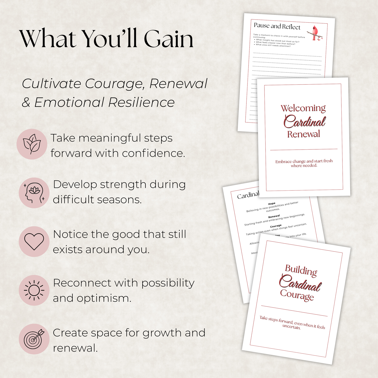 Cardinal Journal: A Guided Journey Toward Hope, Courage & Renewal