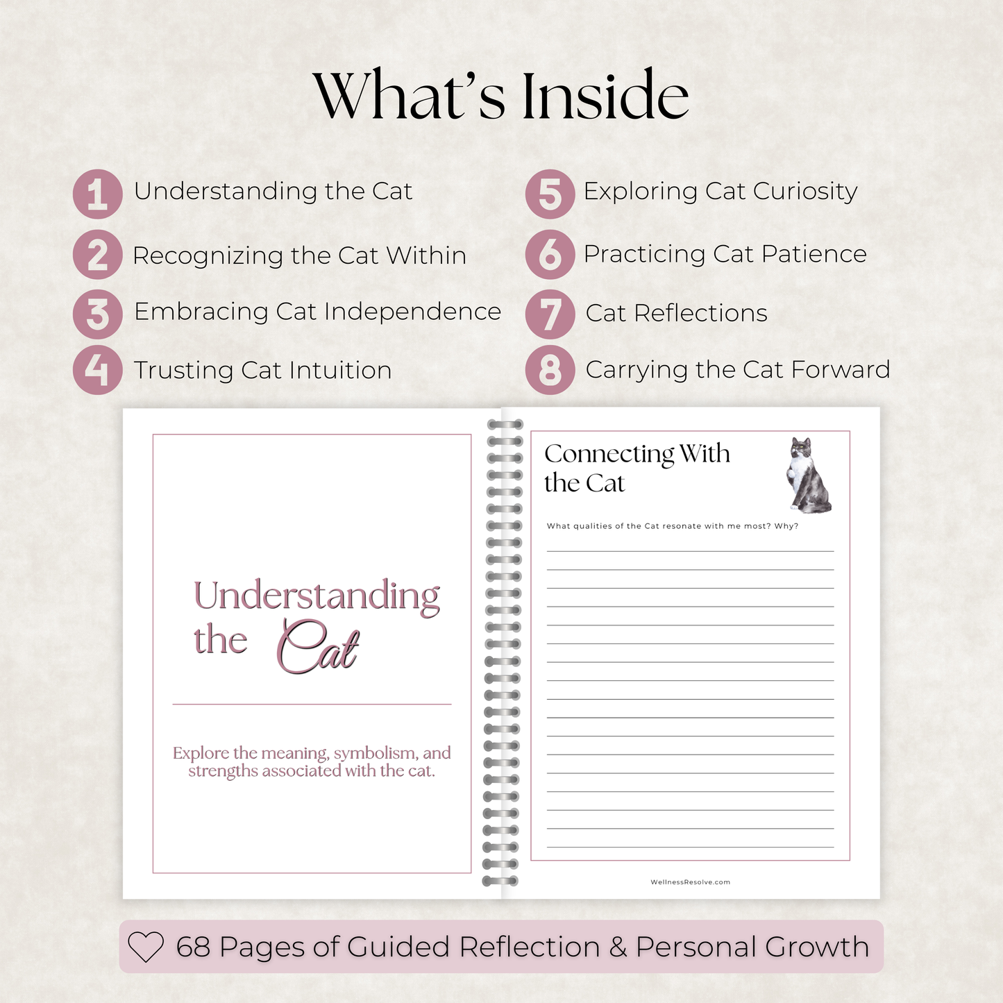Cat Journal: A Guided Journey Toward Self-Trust, Healthy Boundaries & Inner Balance