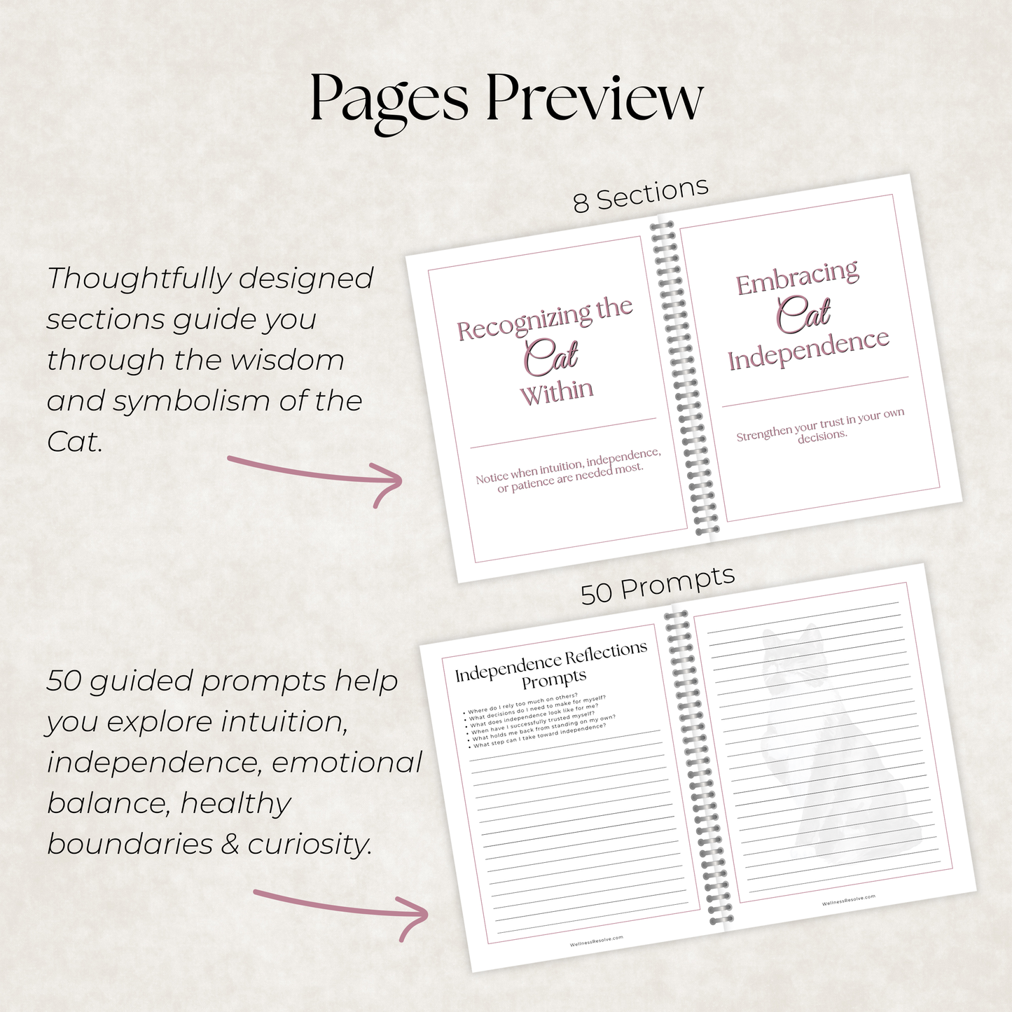 Cat Journal: A Guided Journey Toward Self-Trust, Healthy Boundaries & Inner Balance