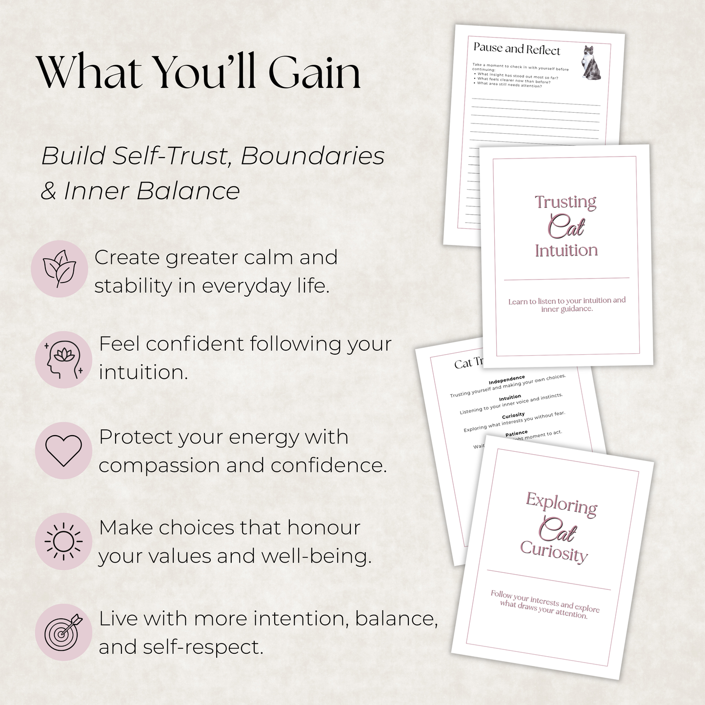 Cat Journal: A Guided Journey Toward Self-Trust, Healthy Boundaries & Inner Balance