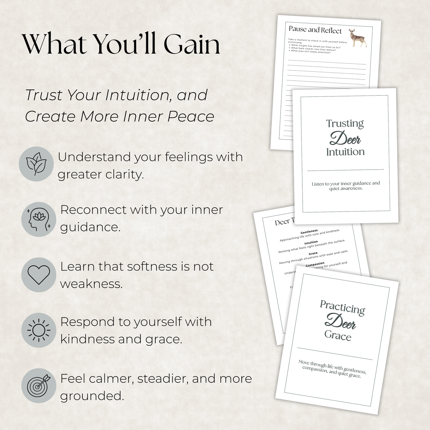 Deer Journal: A Guided Journey Toward Gentleness, Intuition & Inner Peace