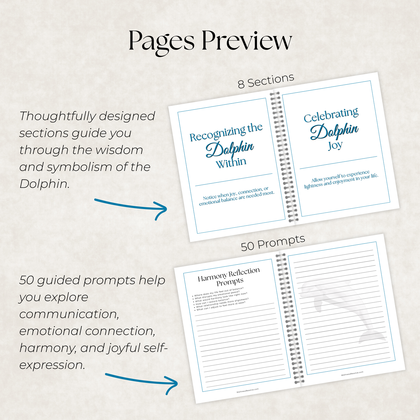 Dolphin Journal: A Guided Journey Toward Connection, Communication & Joy