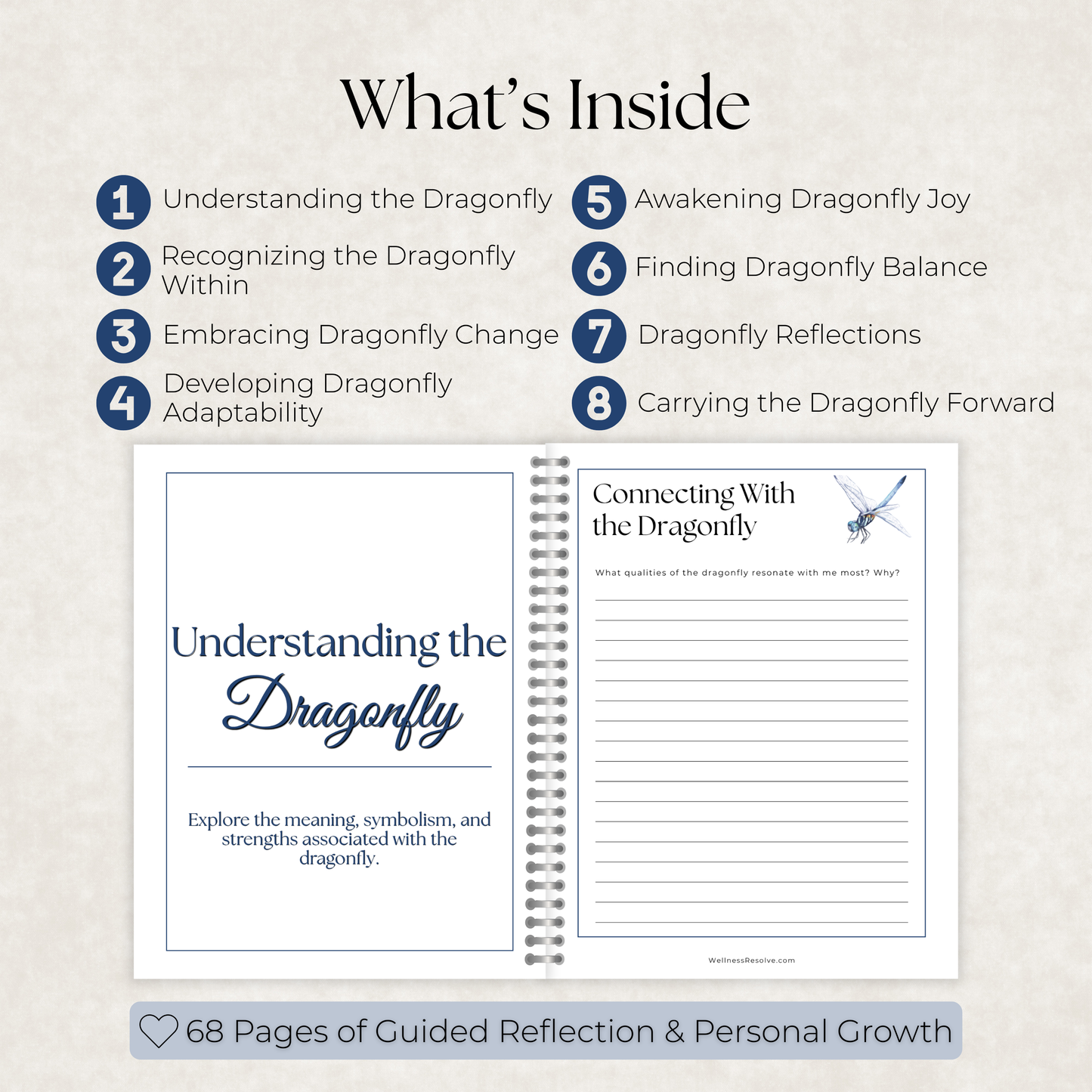 Dragonfly Journal: A Guided Journey Through Change, Growth & Transformation