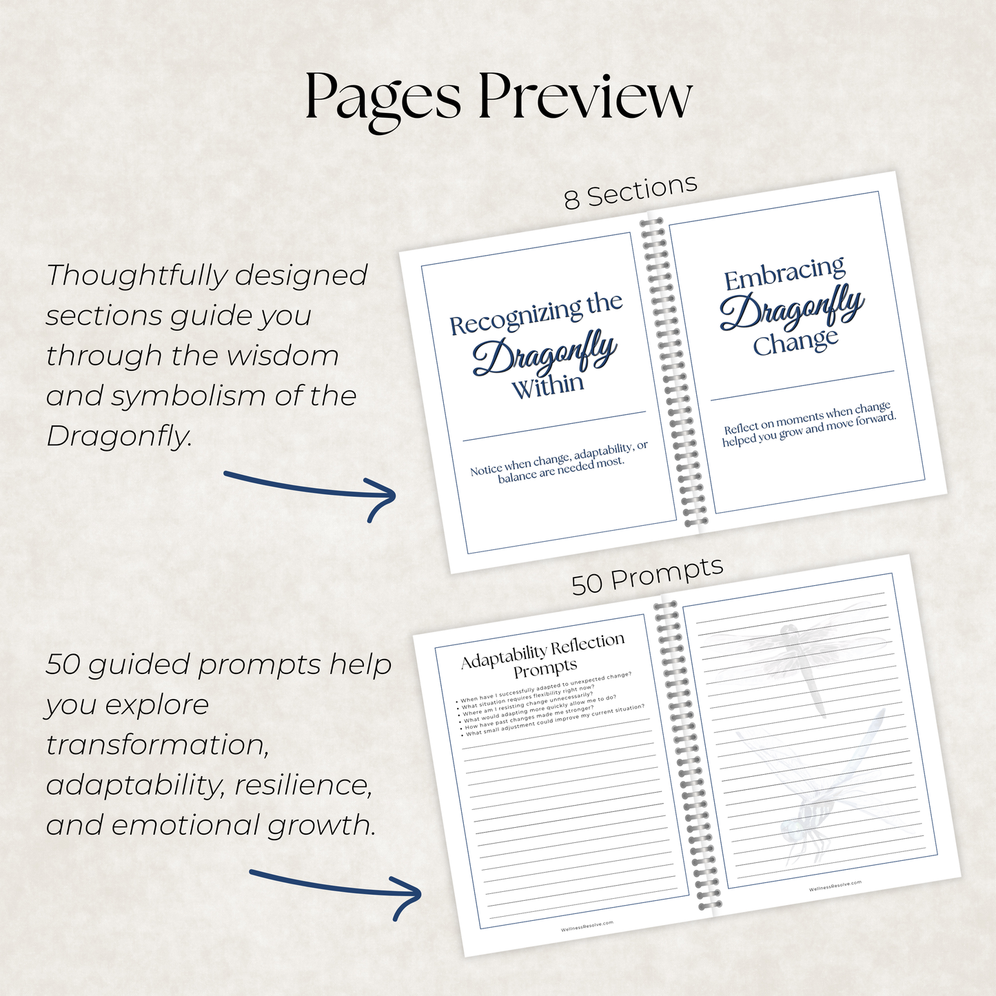 Dragonfly Journal: A Guided Journey Through Change, Growth & Transformation