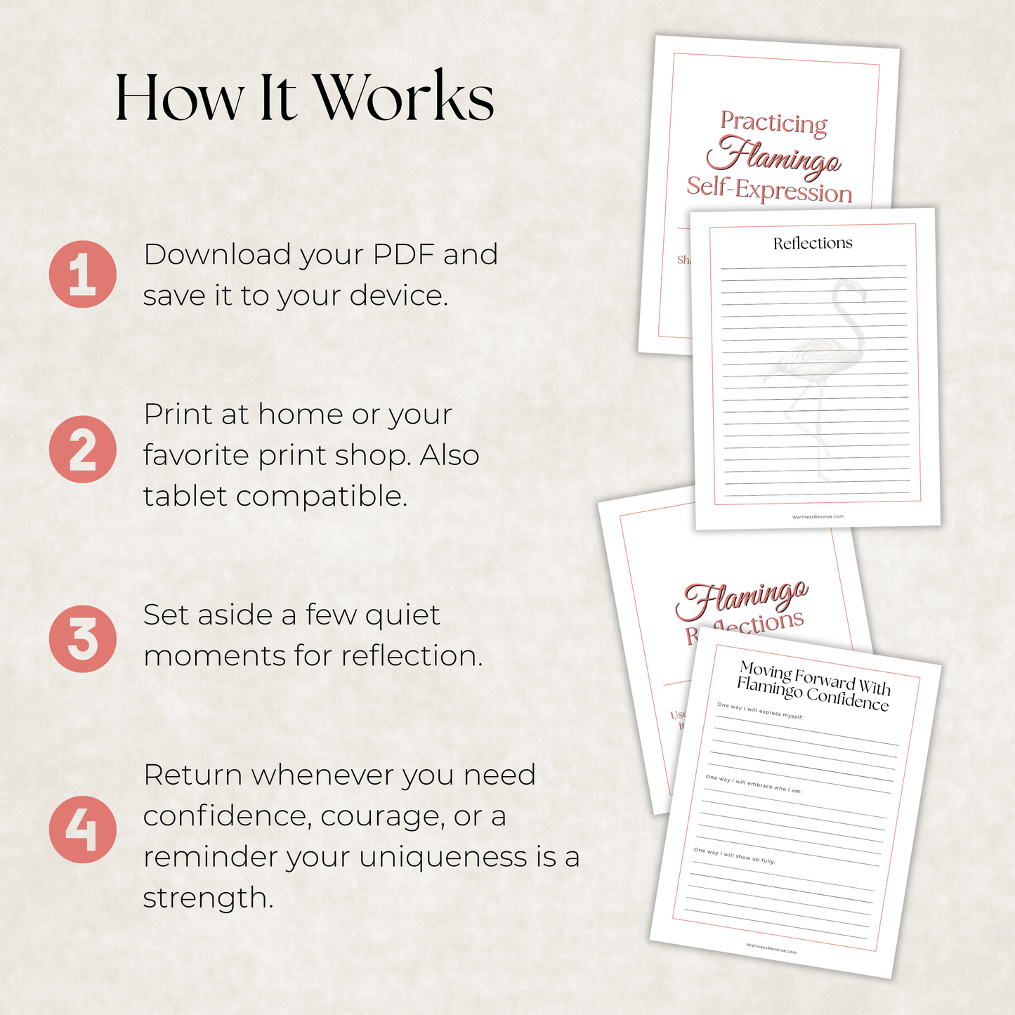 Flamingo Journal: A Guided Journey Toward Confidence, Authenticity & Self-Worth