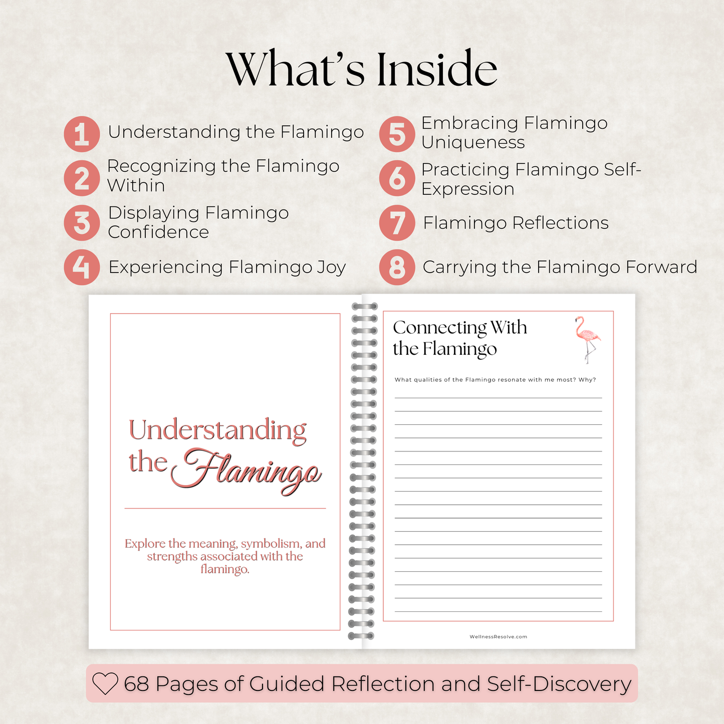 Flamingo Journal: A Guided Journey Toward Confidence, Authenticity & Self-Worth