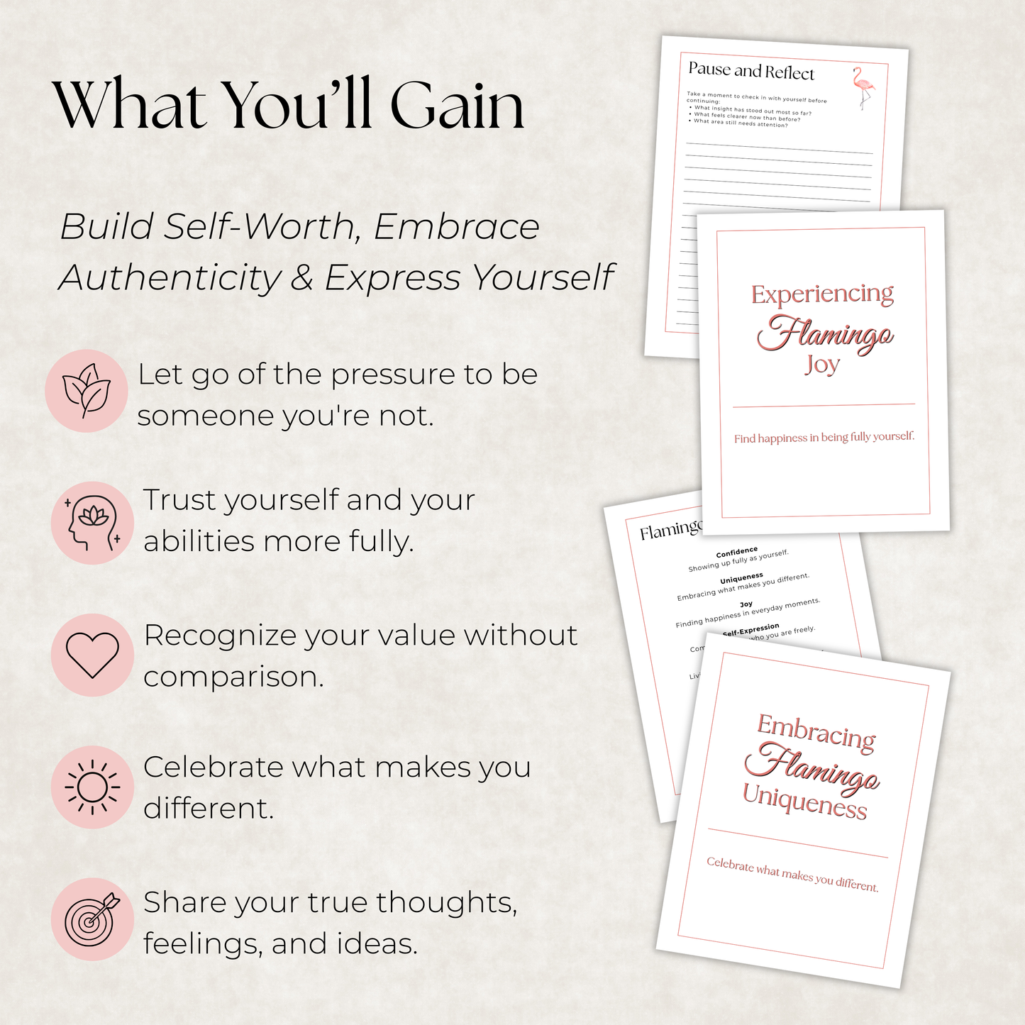 Flamingo Journal: A Guided Journey Toward Confidence, Authenticity & Self-Worth