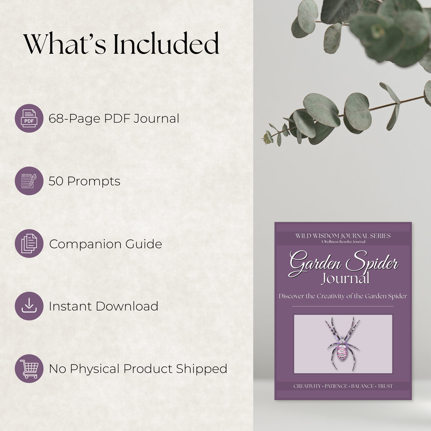 Garden Spider Journal: A Guided Journey Toward Creativity, Patience & Trust