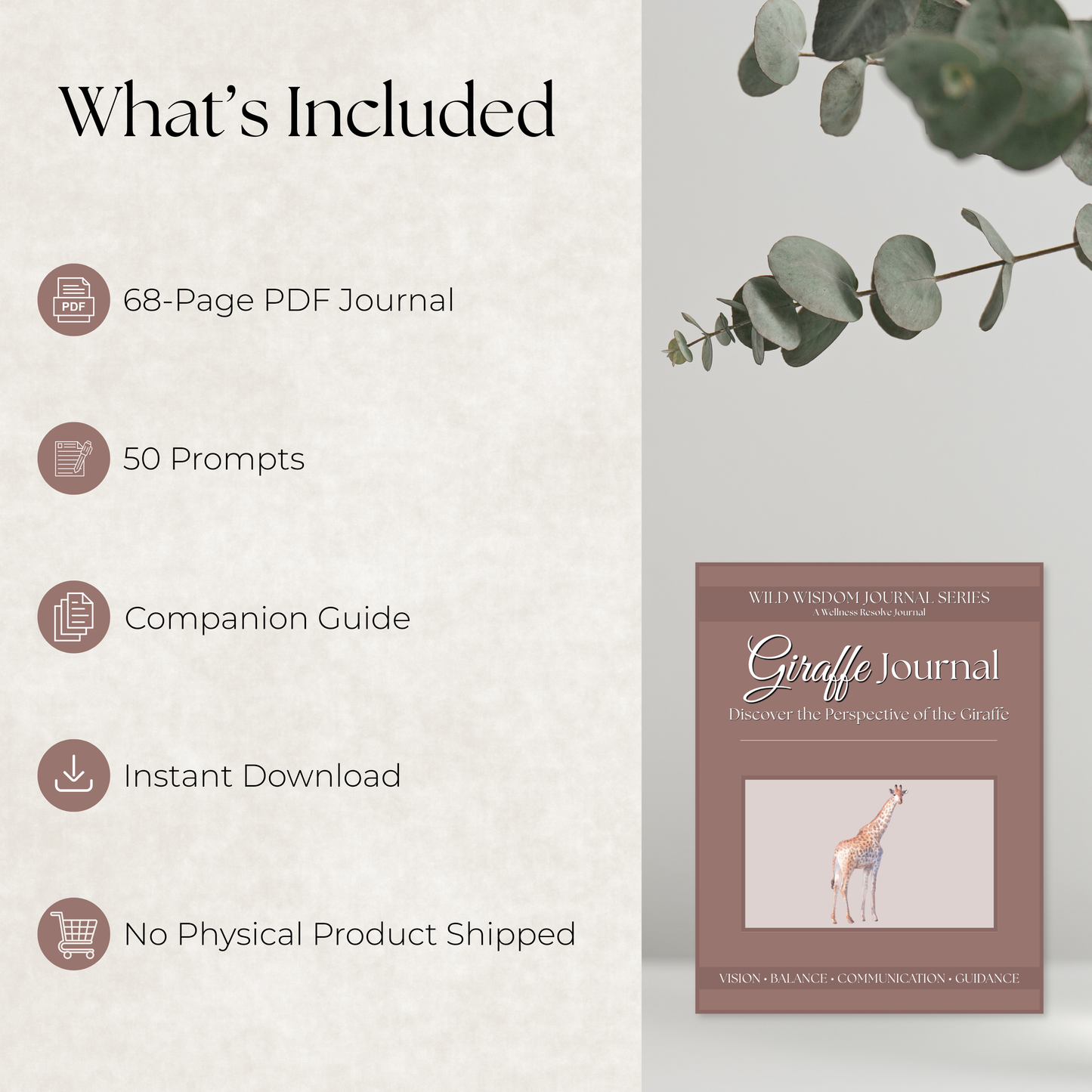 Giraffe Journal: A Guided Journey Toward Perspective, Balance & Inner Wisdom