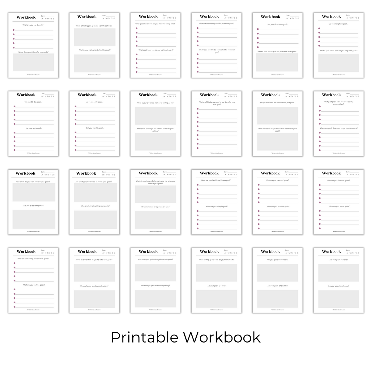 Goal Setting Printable Bundle