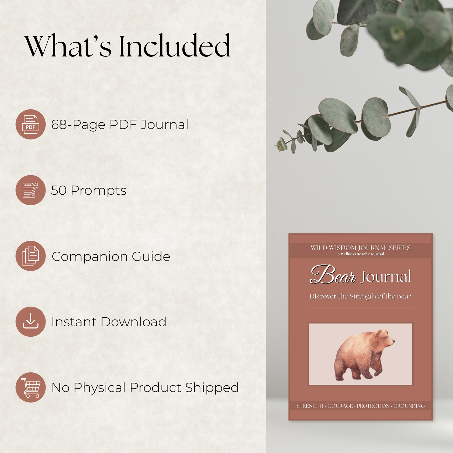 Bear Journal: A Guided Journey Toward Strength, Grounding & Emotional Resilience