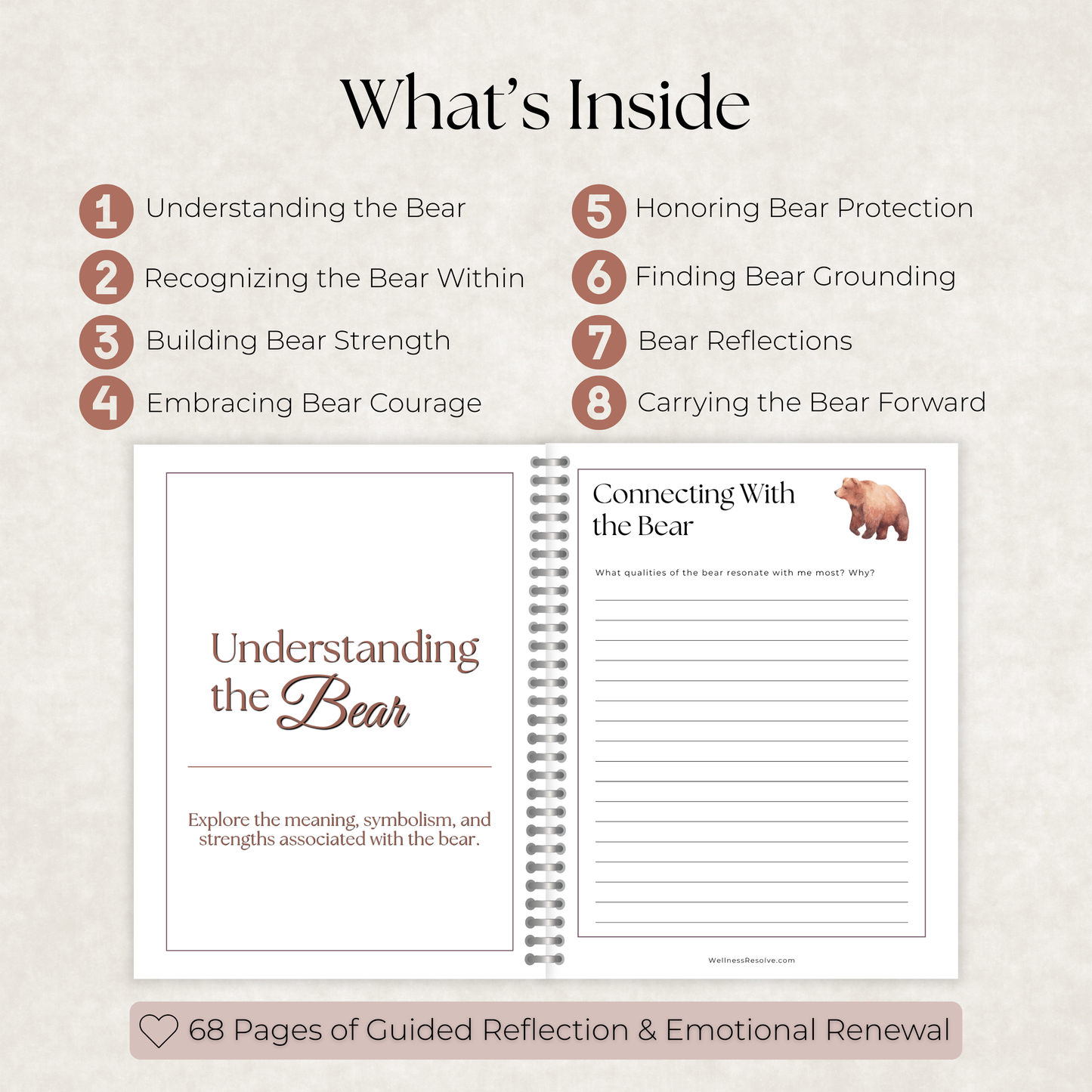 Bear Journal: A Guided Journey Toward Strength, Grounding & Emotional Resilience