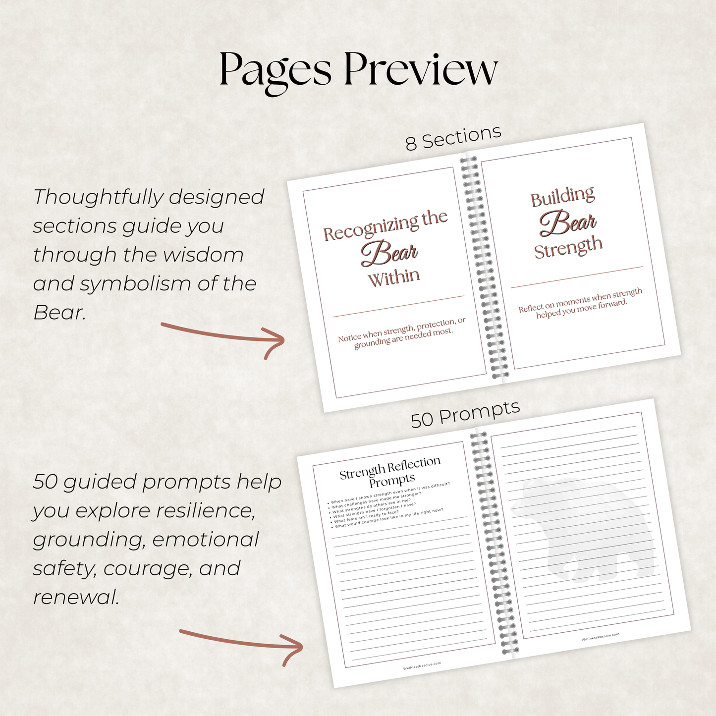 Bear Journal: A Guided Journey Toward Strength, Grounding & Emotional Resilience