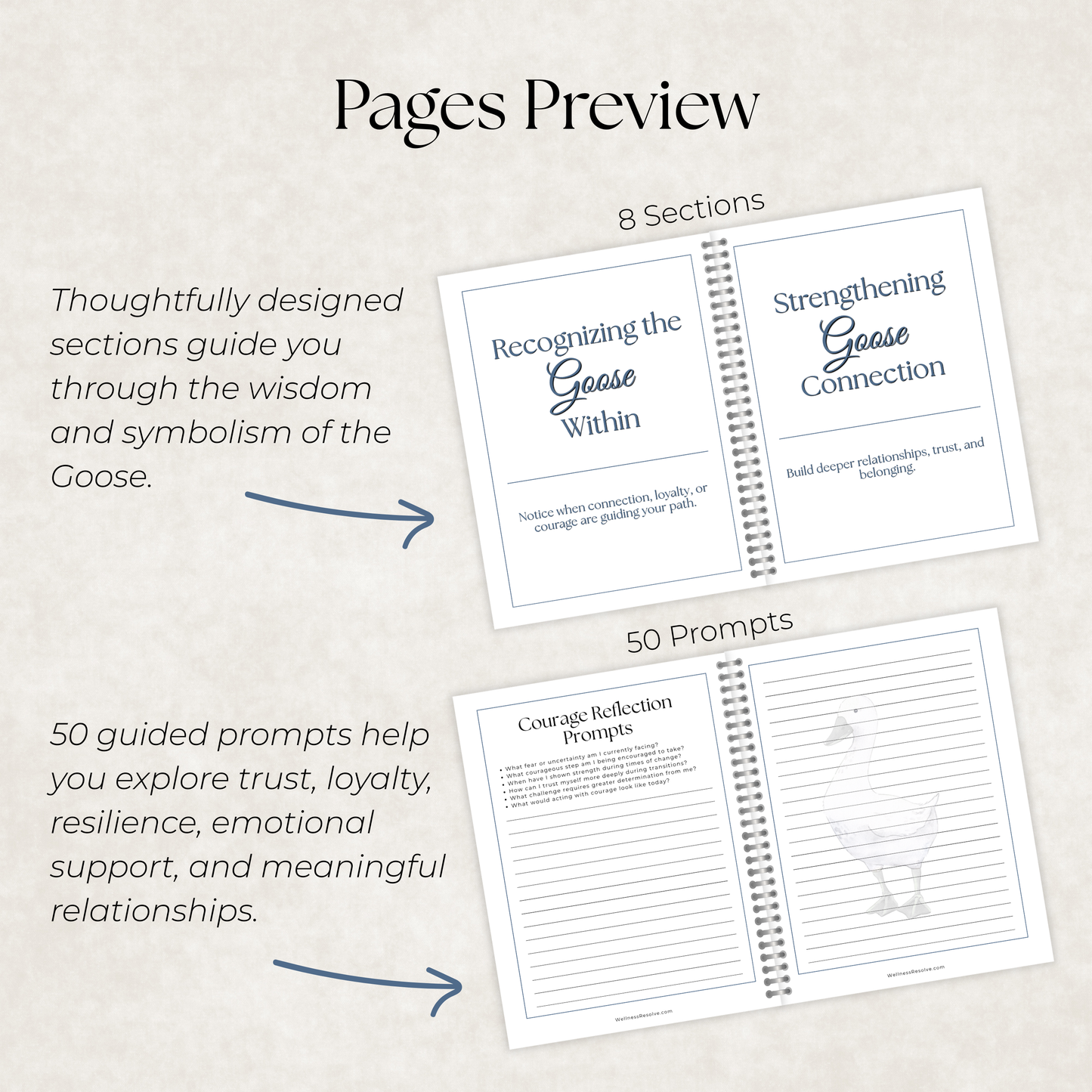 Goose Journal: A Guided Journey Toward Connection, Trust & Meaningful Relationships