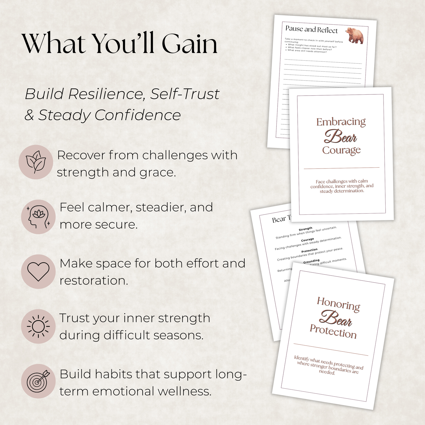 Bear Journal: A Guided Journey Toward Strength, Grounding & Emotional Resilience