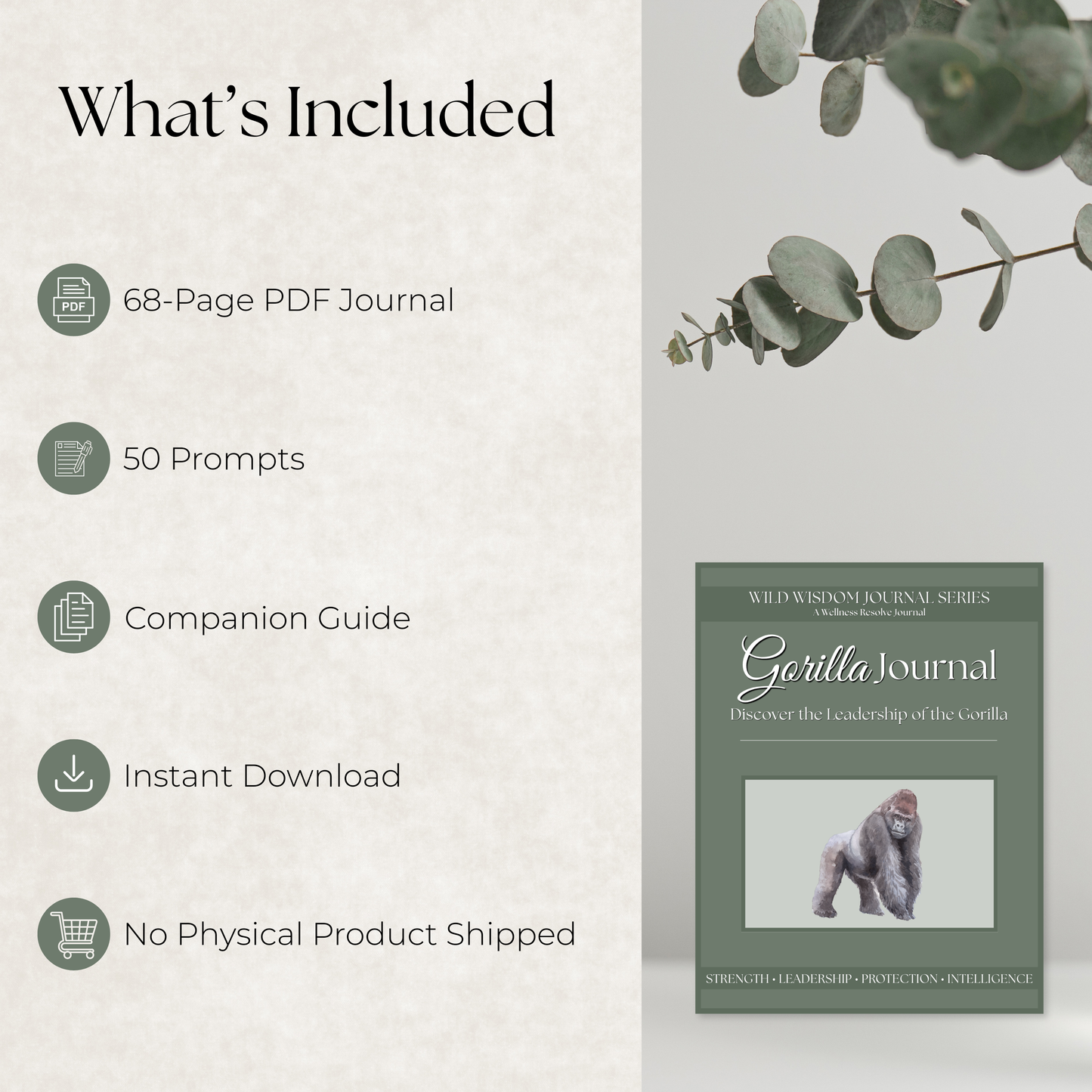 Gorilla Journal: A Guided Journey Toward Strength, Protection & Emotional Resilience
