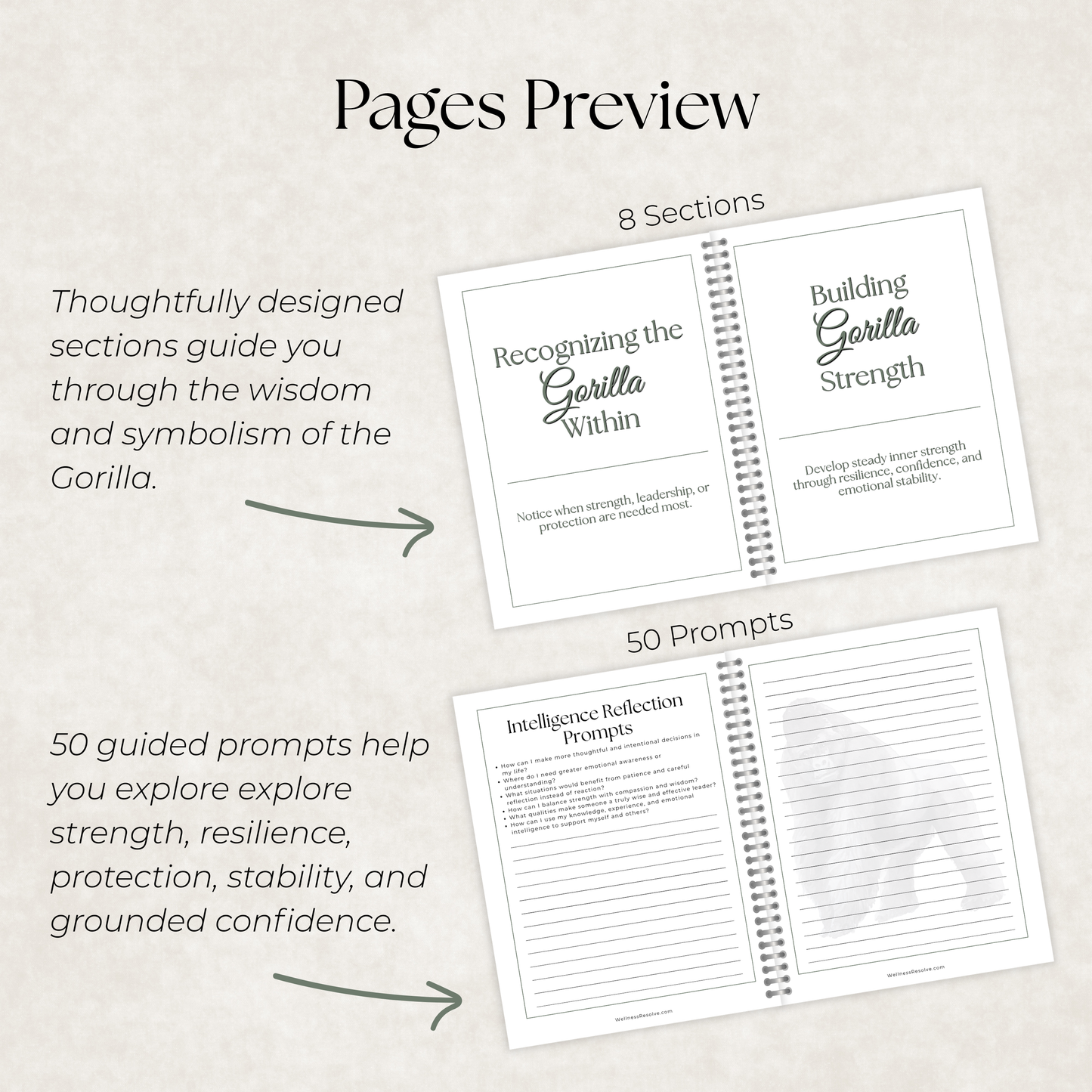 Gorilla Journal: A Guided Journey Toward Strength, Protection & Emotional Resilience