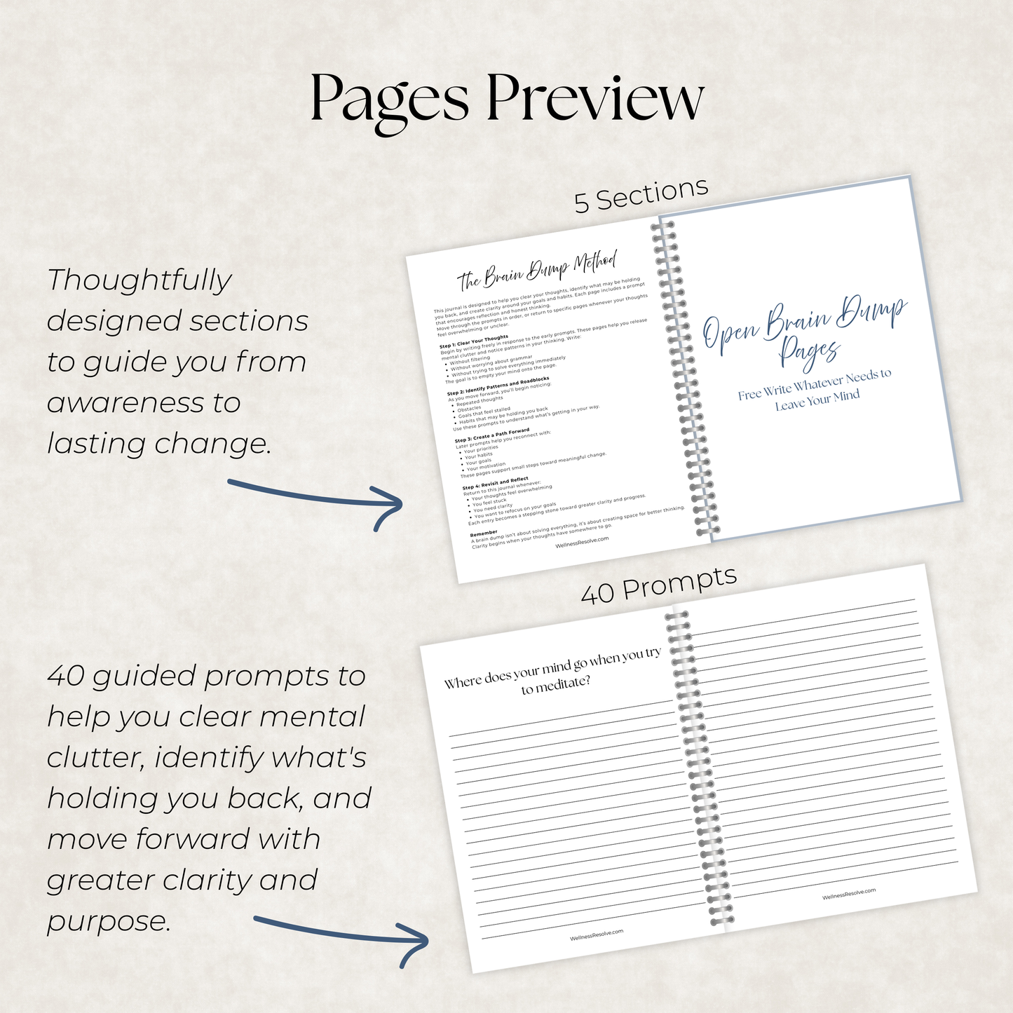 Guided Brain Dump & Reset Journal