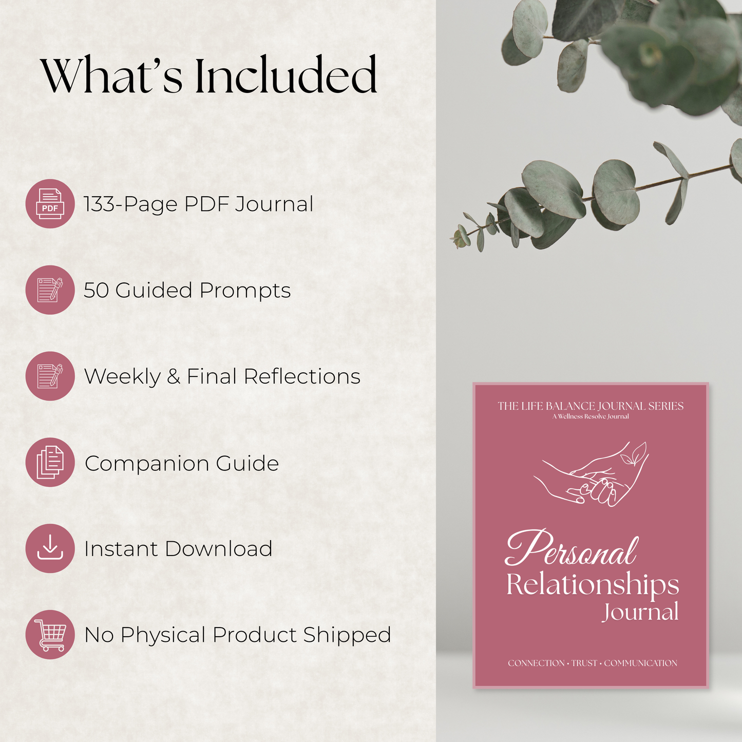 Life Balance Series: Personal Relationships Journal