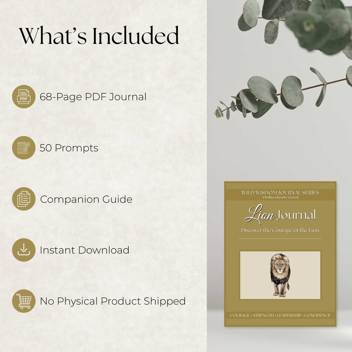 Lion Journal: A Guided Journey Toward Confidence, Courage & Inner Strength