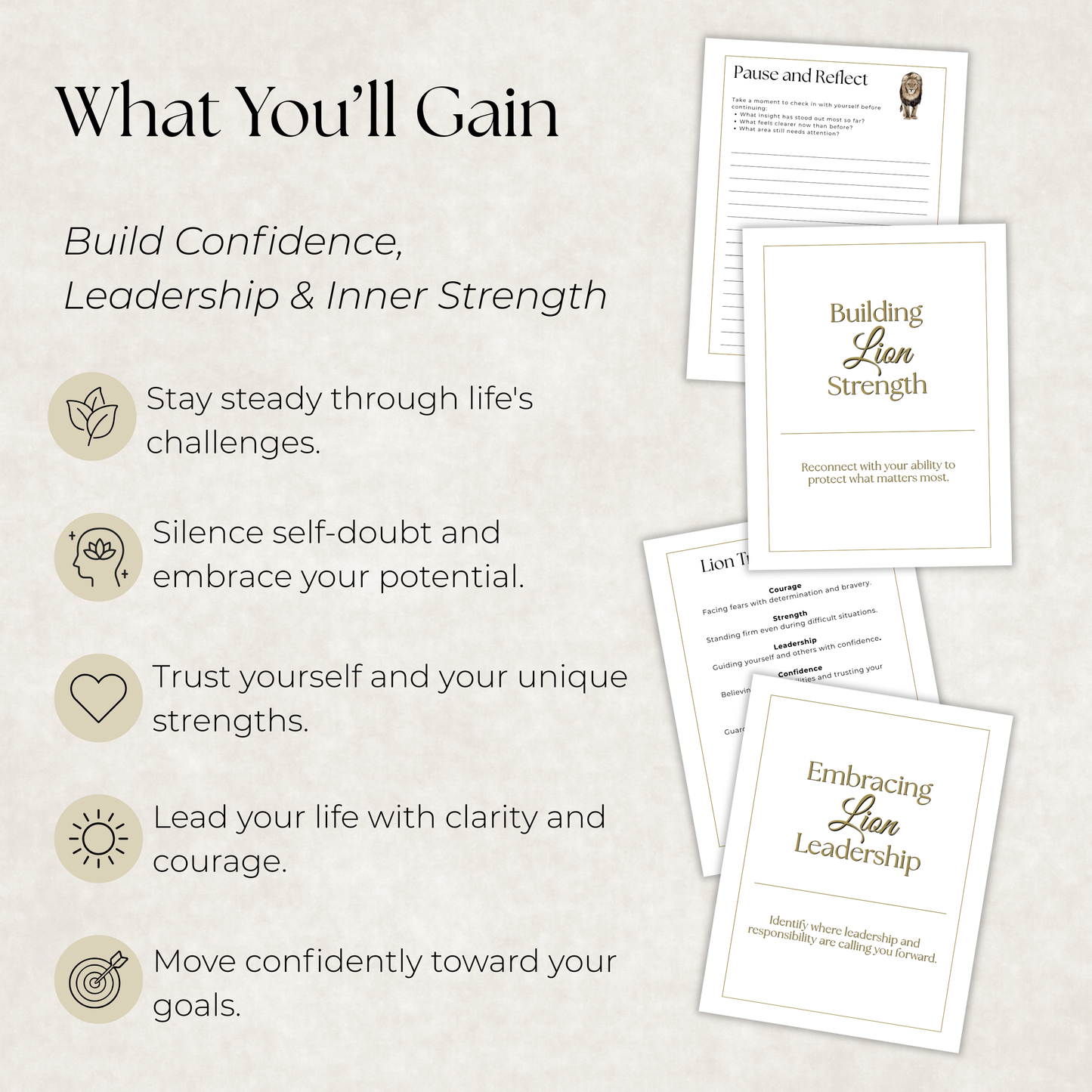Lion Journal: A Guided Journey Toward Confidence, Courage & Inner Strength