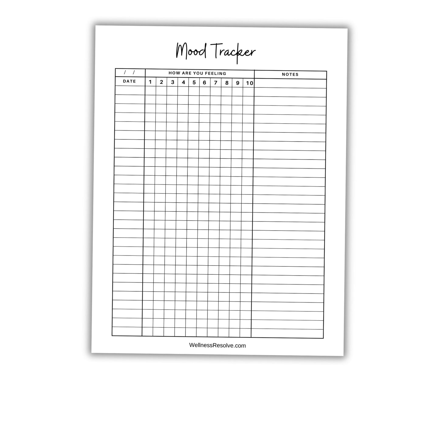 Simple Mood and Mindset Tracking Journal