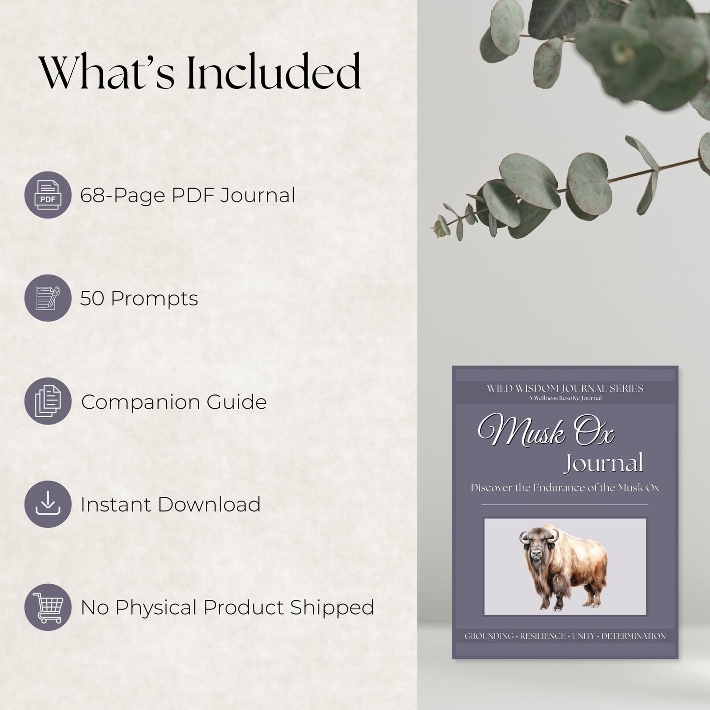 Musk Ox Journal: A Guided Journey Toward Grounding, Resilience & Emotional Stability