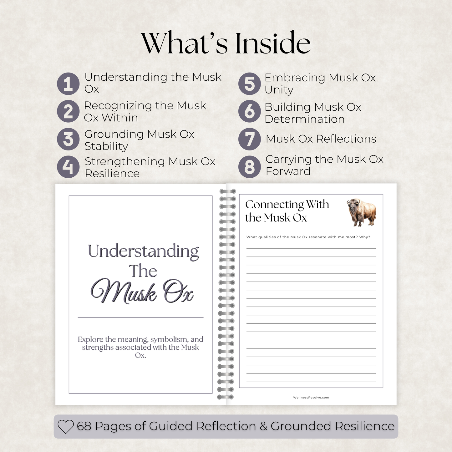 Musk Ox Journal: A Guided Journey Toward Grounding, Resilience & Emotional Stability