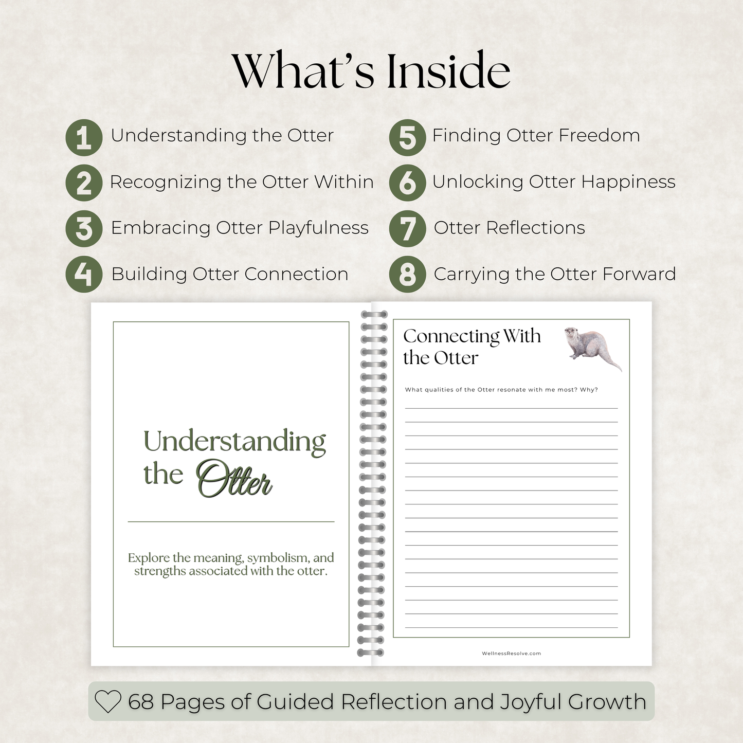 Otter Journal: A Guided Journey Toward Joy, Connection & Emotional Freedom