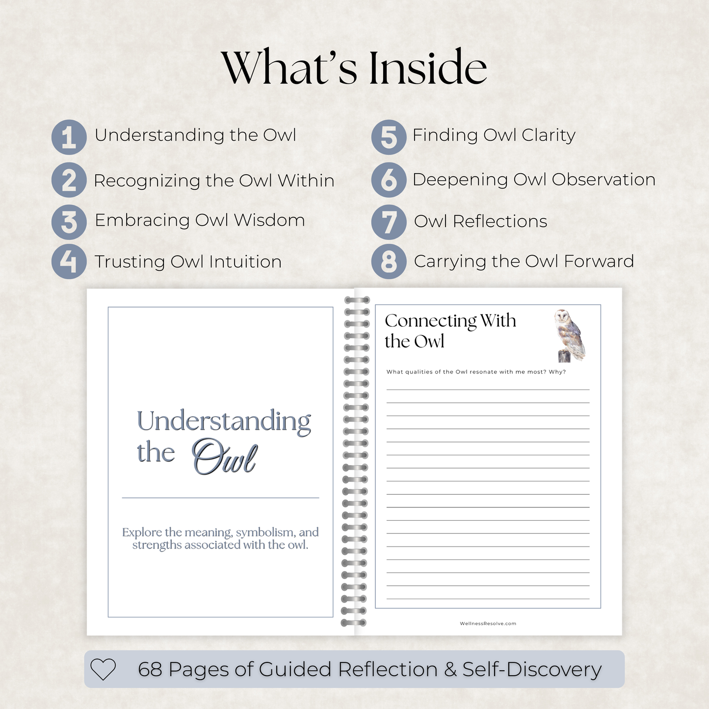 Owl Journal: A Guided Journey Toward Wisdom, Clarity & Intuitive Living