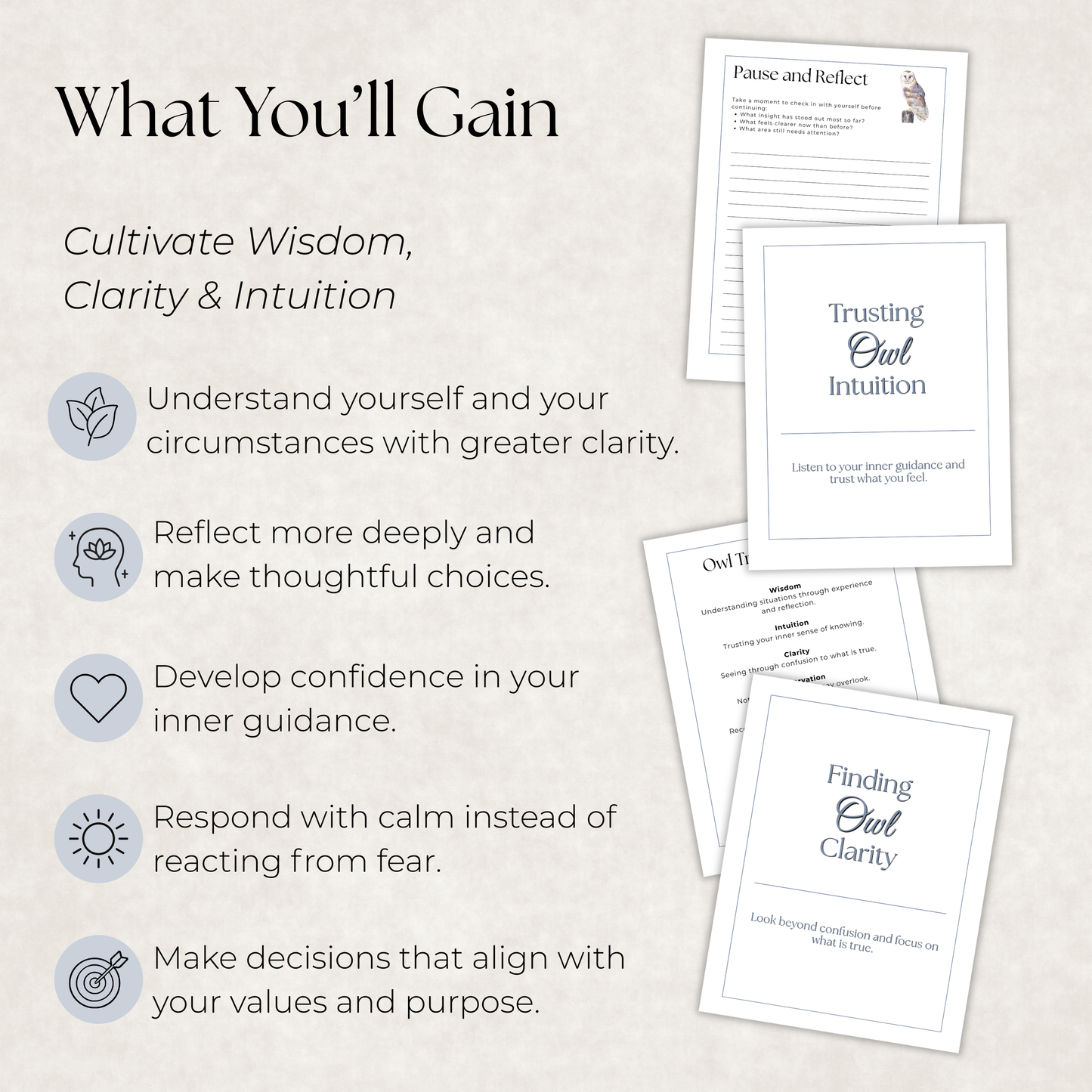 Owl Journal: A Guided Journey Toward Wisdom, Clarity & Intuitive Living