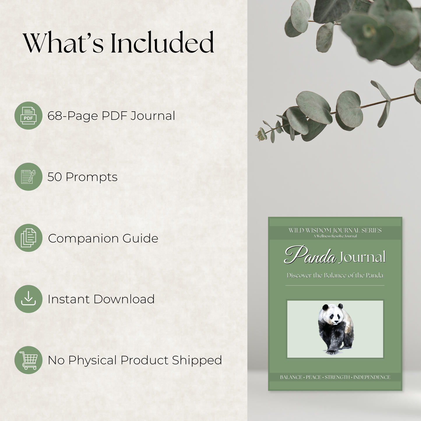 Panda Journal: A Guided Journey Toward Balance, Peace & Gentle Strength