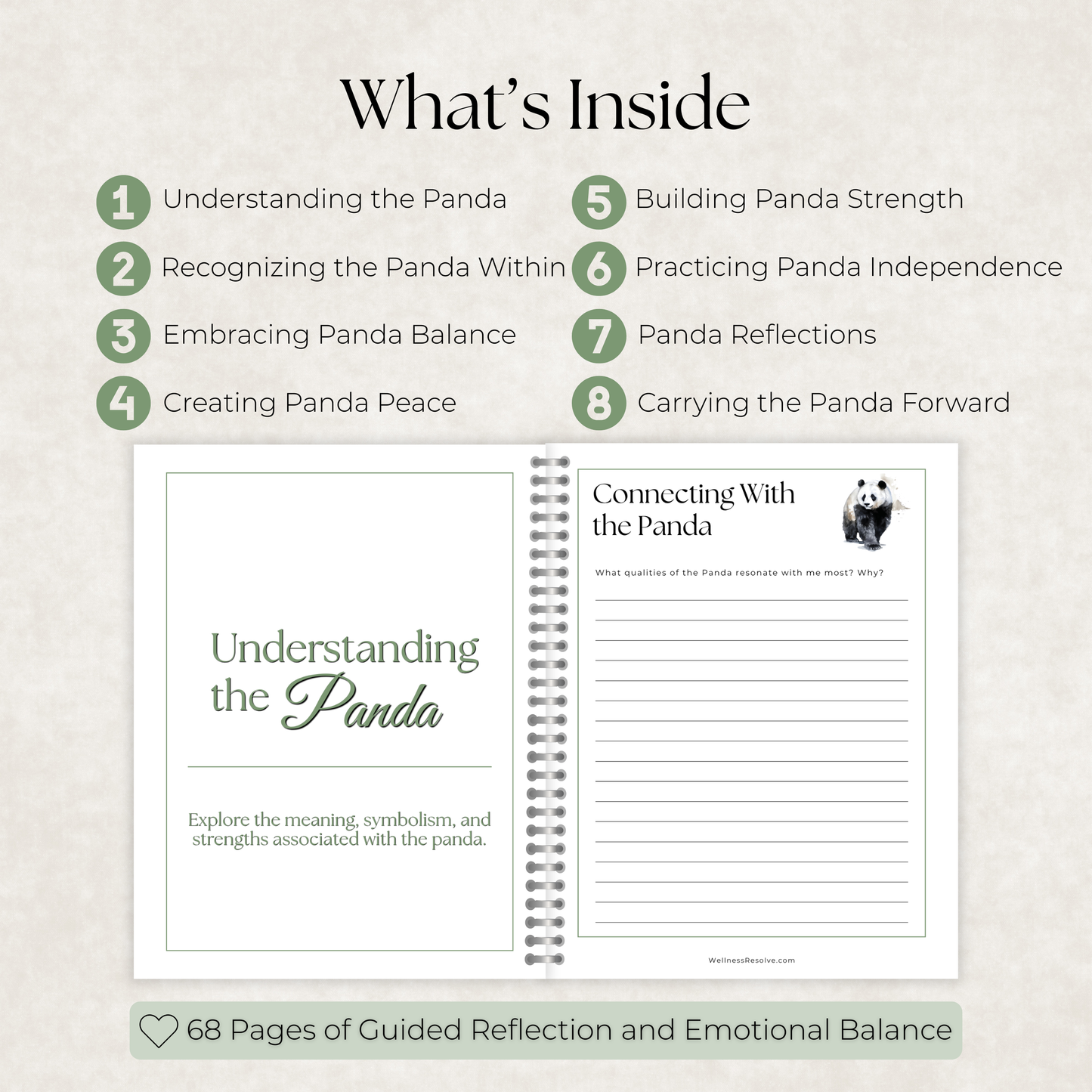 Panda Journal: A Guided Journey Toward Balance, Peace & Gentle Strength