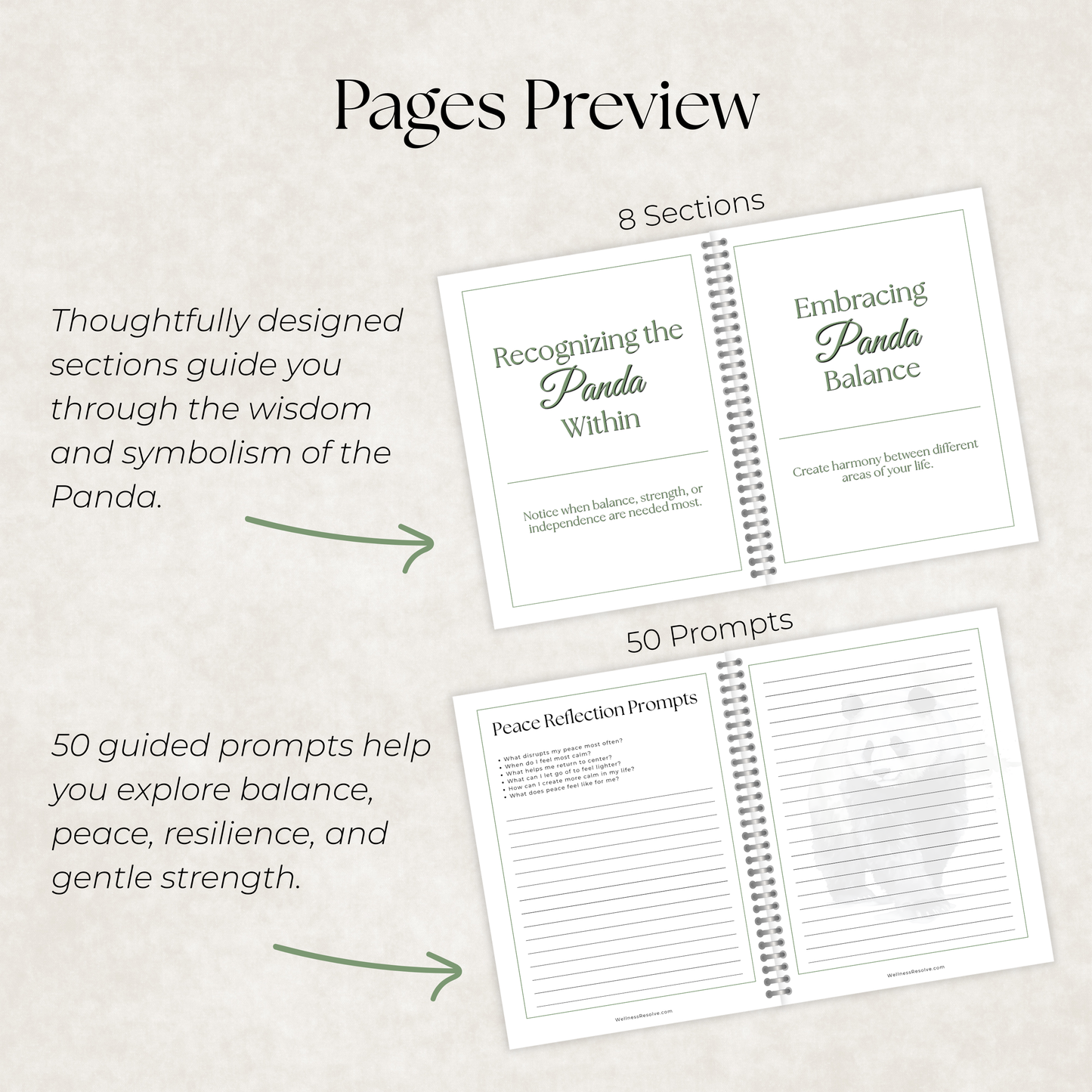 Panda Journal: A Guided Journey Toward Balance, Peace & Gentle Strength