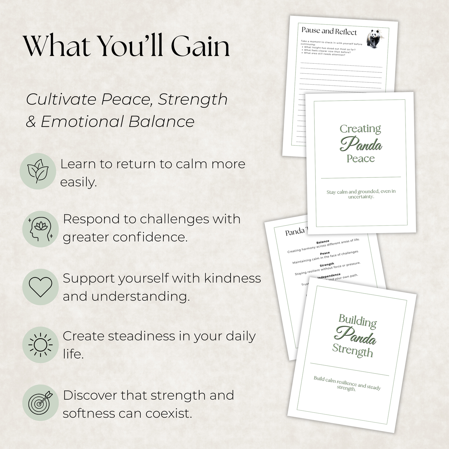 Panda Journal: A Guided Journey Toward Balance, Peace & Gentle Strength