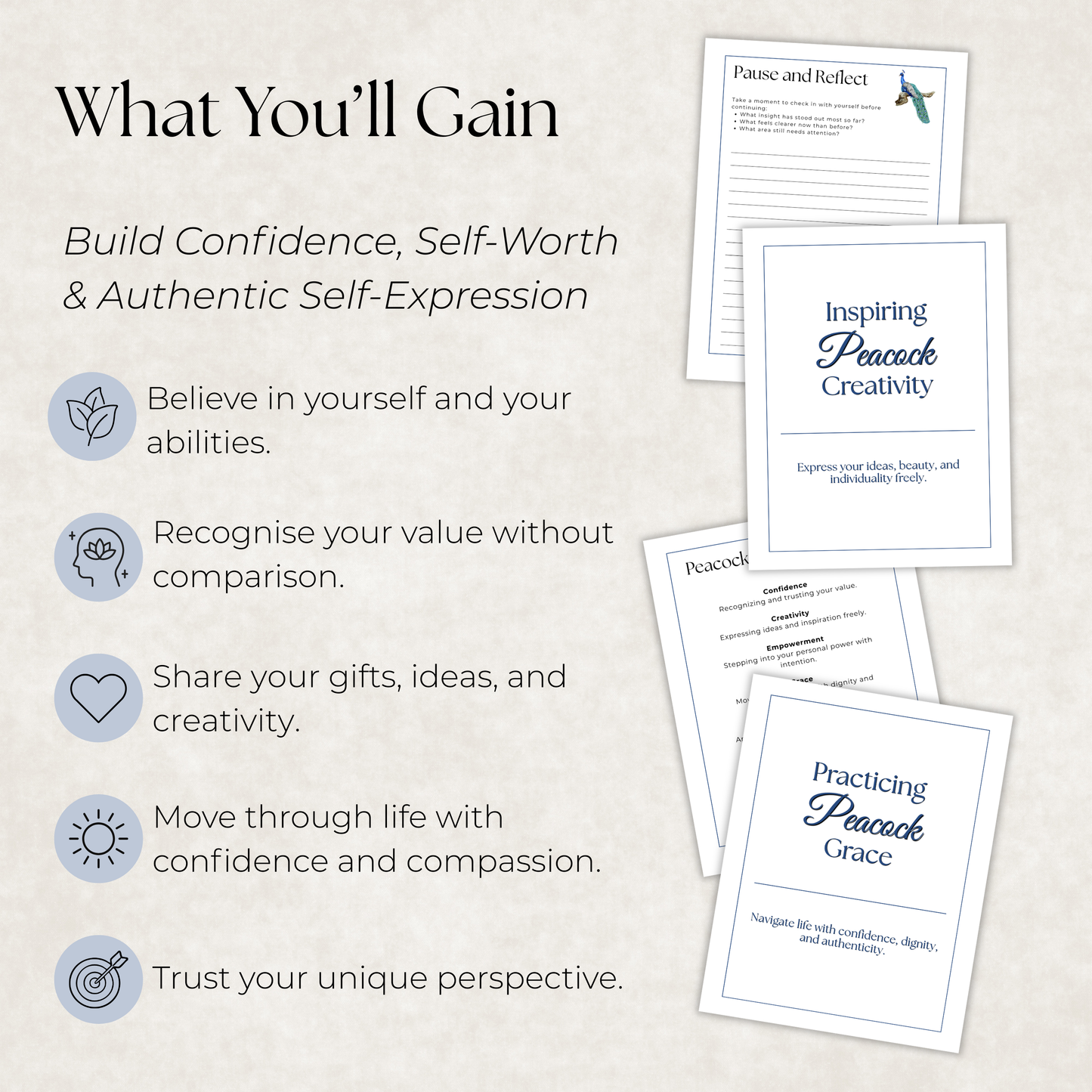 Peacock Journal: A Guided Journey Toward Confidence, Self-Worth & Authentic Self-Expression