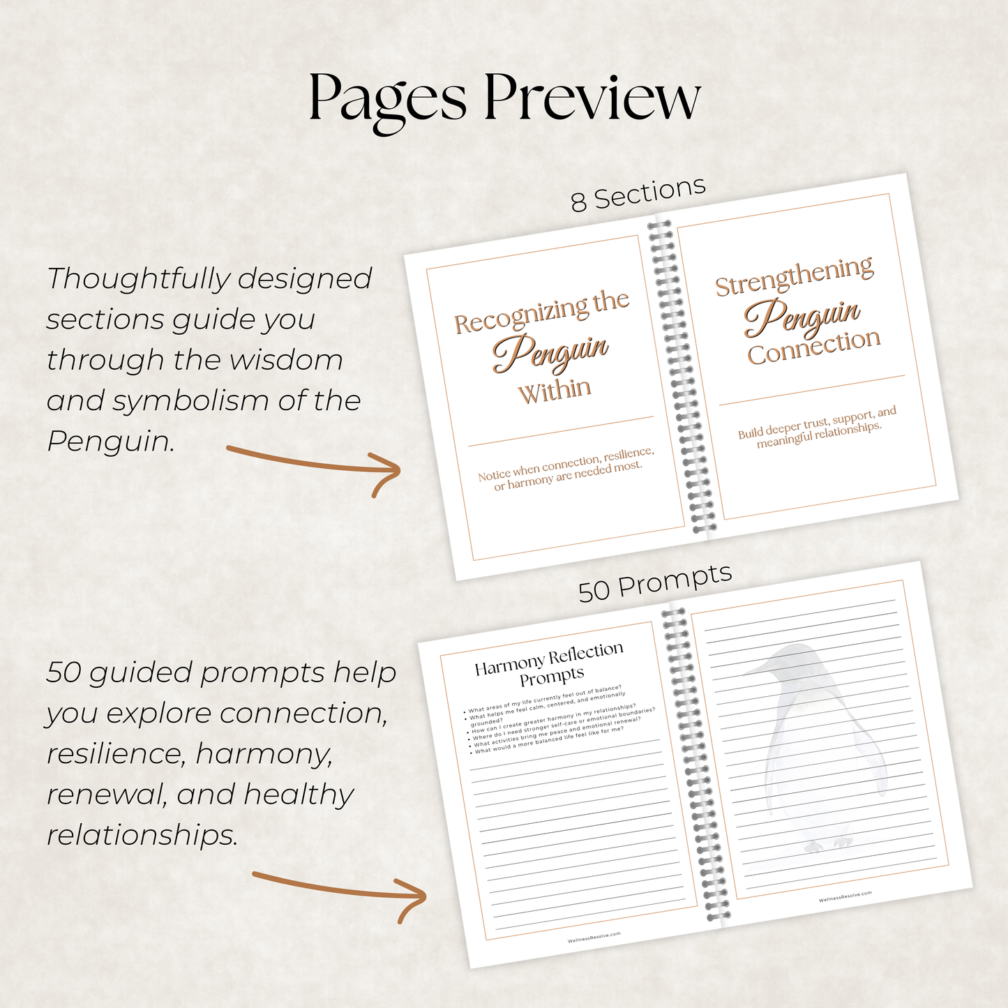 Penguin Journal: A Guided Journey Toward Connection, Harmony & Emotional Resilience