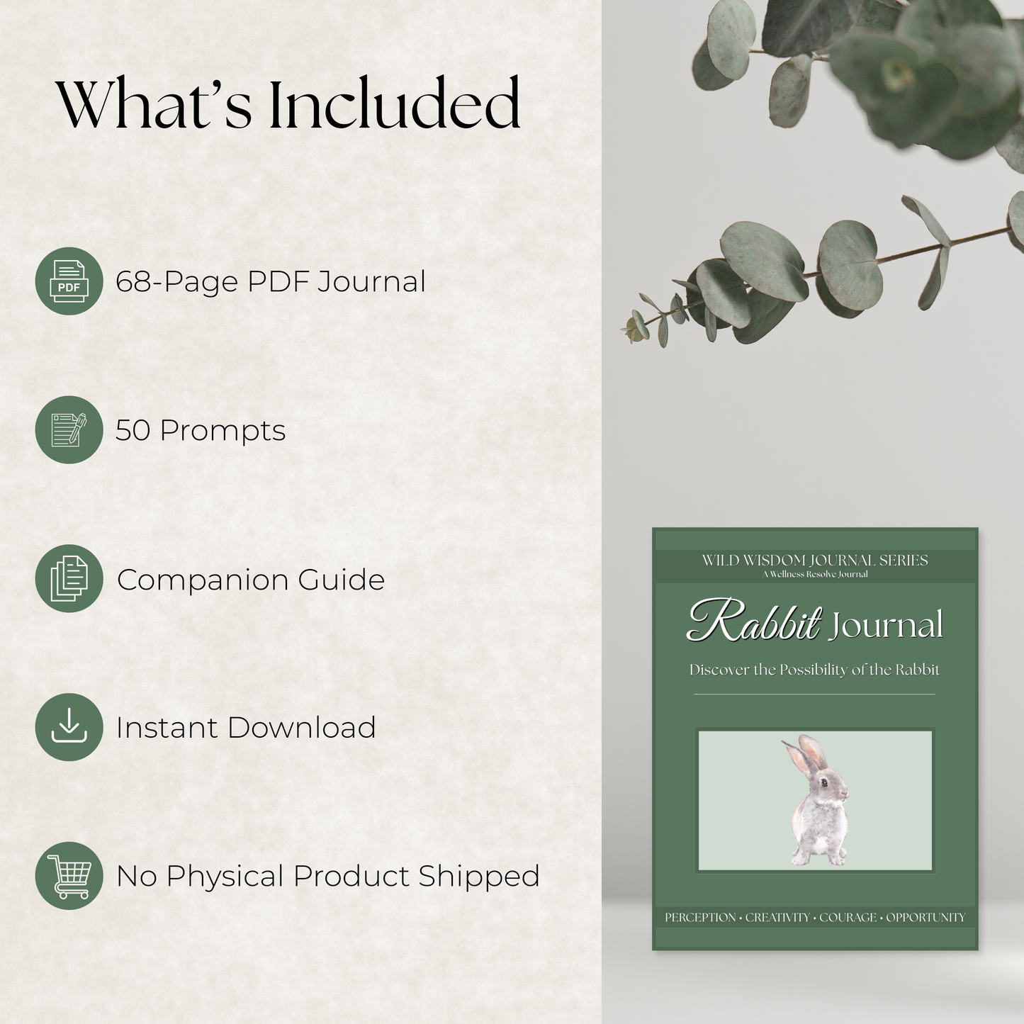 Rabbit Journal: A Guided Journey Toward Courage, Intuition & New Beginnings