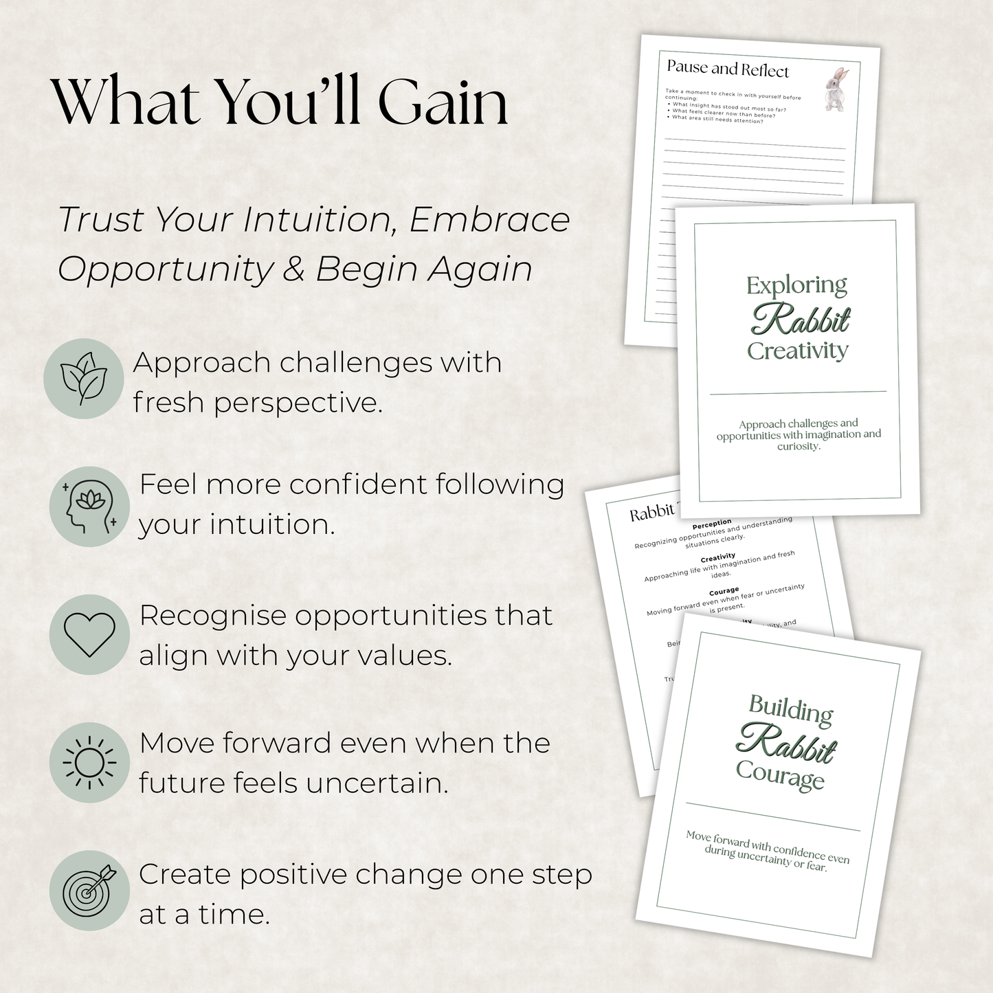 Rabbit Journal: A Guided Journey Toward Courage, Intuition & New Beginnings