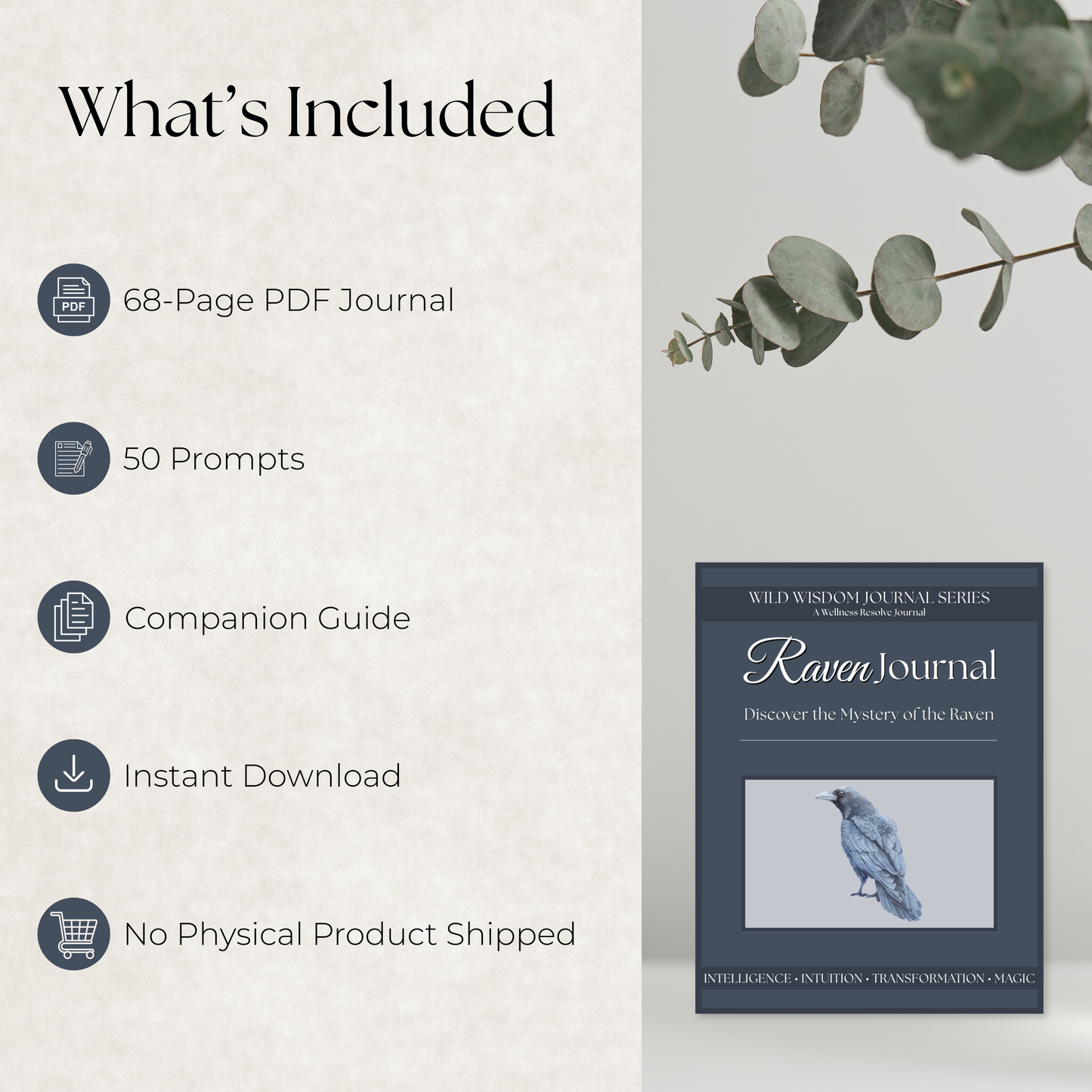Raven Journal: A Guided Journey Toward Intuition, Wisdom & Transformation
