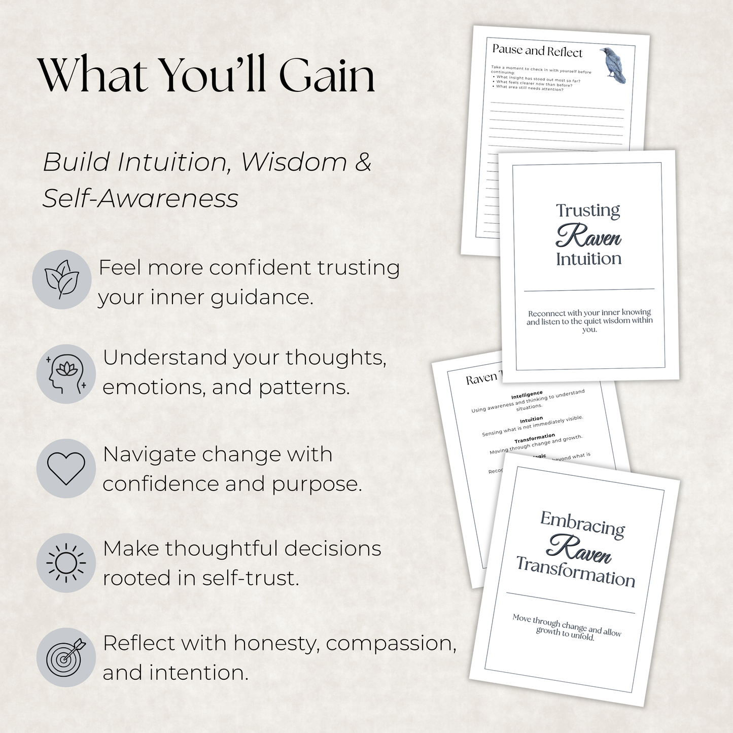 Raven Journal: A Guided Journey Toward Intuition, Wisdom & Transformation