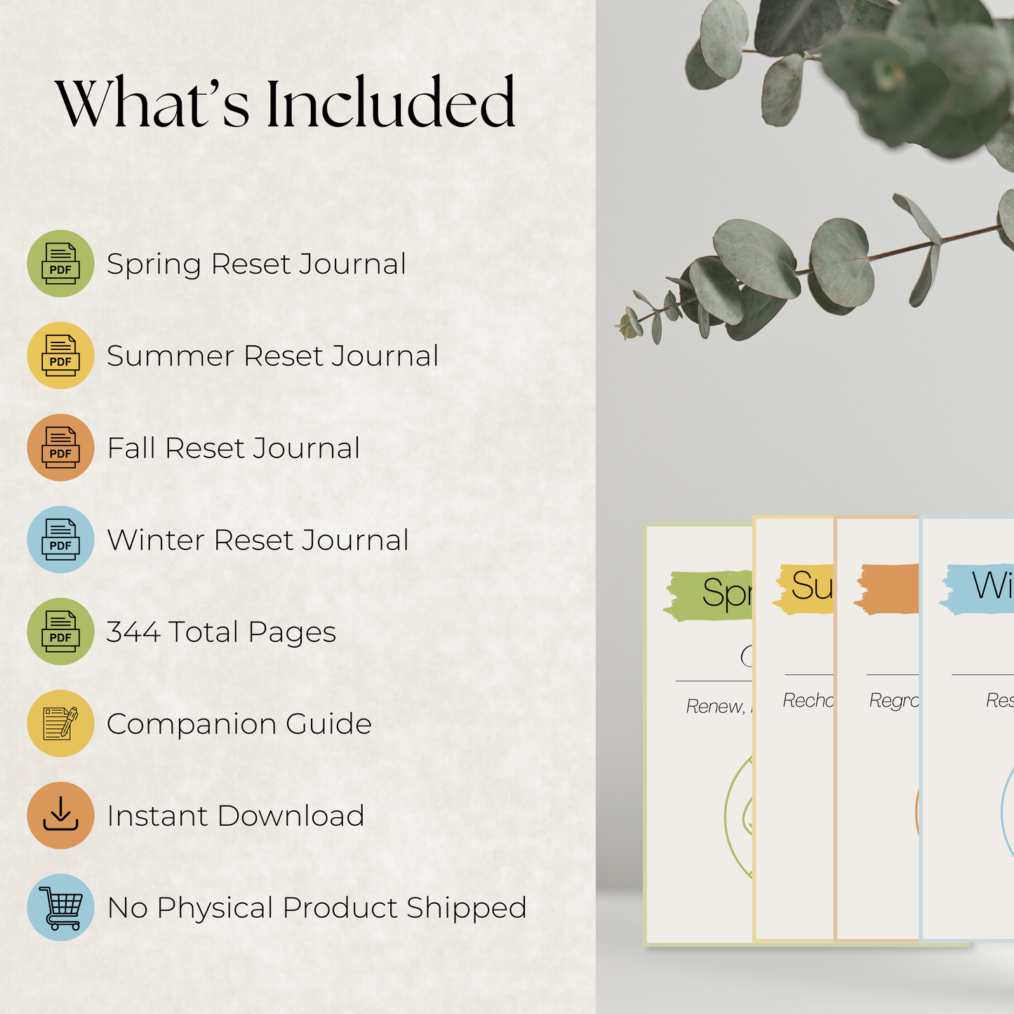 Seasonal Reset Journal Bundle