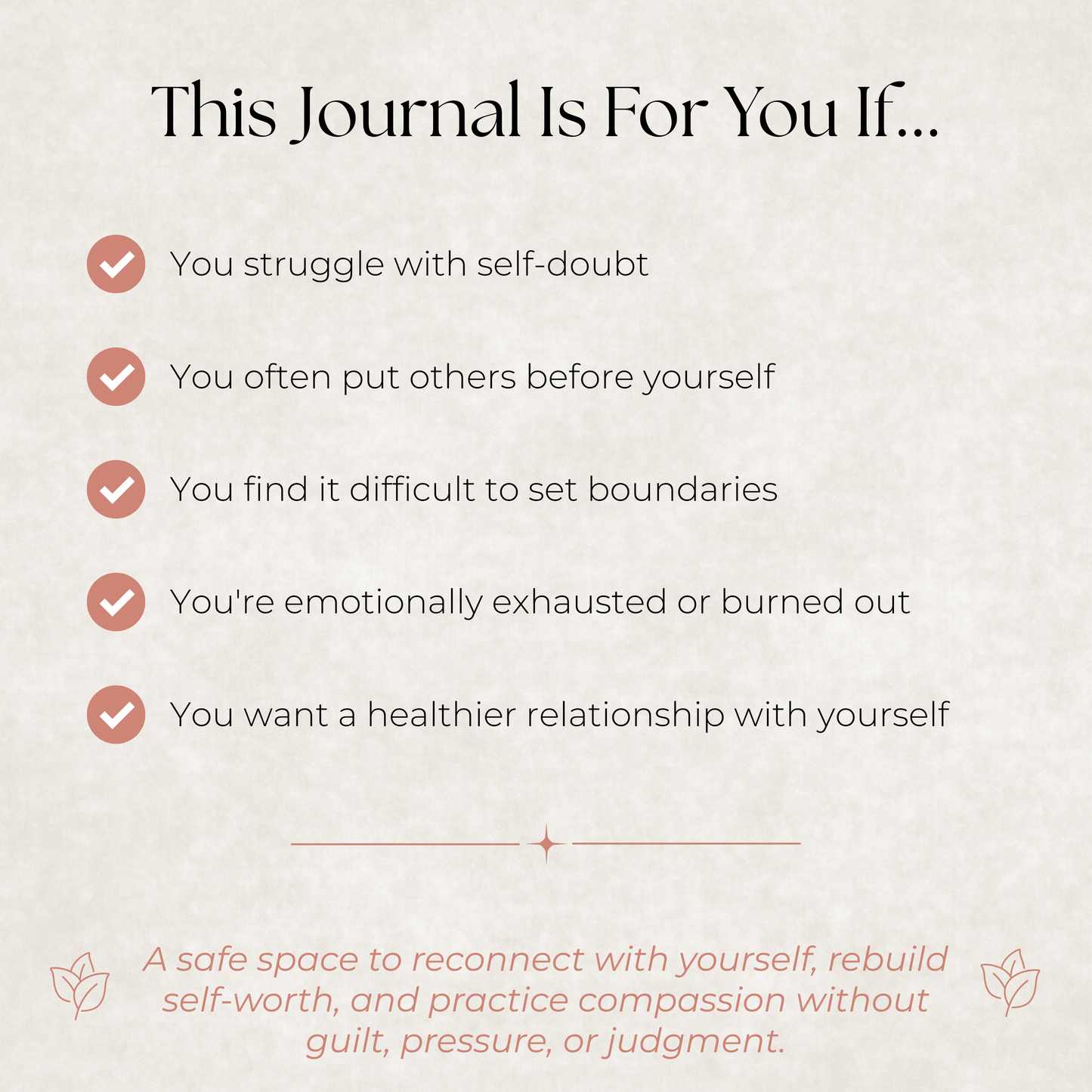 Self Love Reset Method Journal