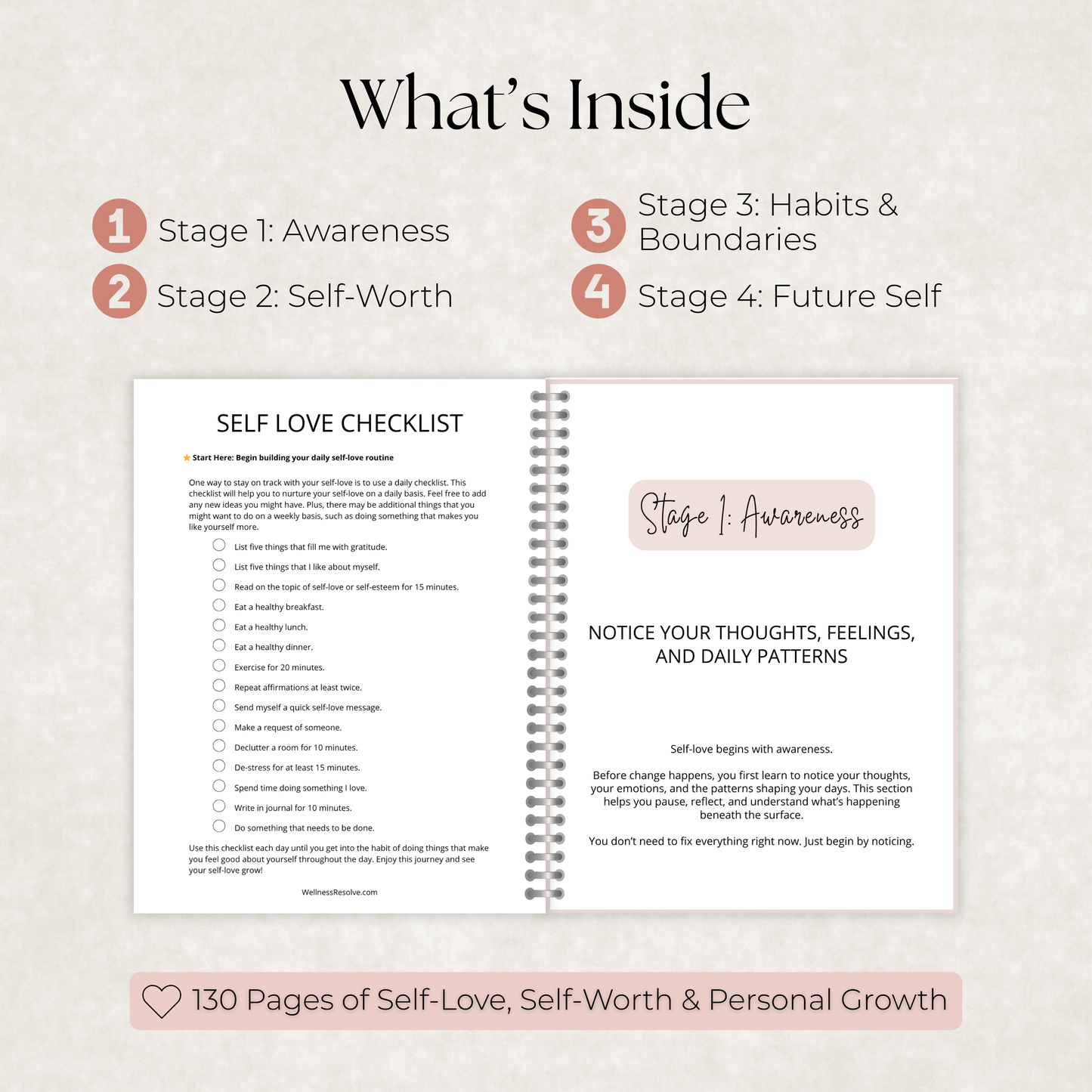 Self Love Reset Method Journal